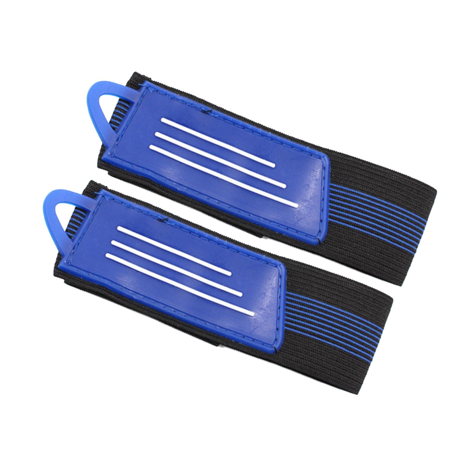 2x2Pcs Bicycle Ankle Leg Strap Outdoors Remove and Install Easily Bandage Blue