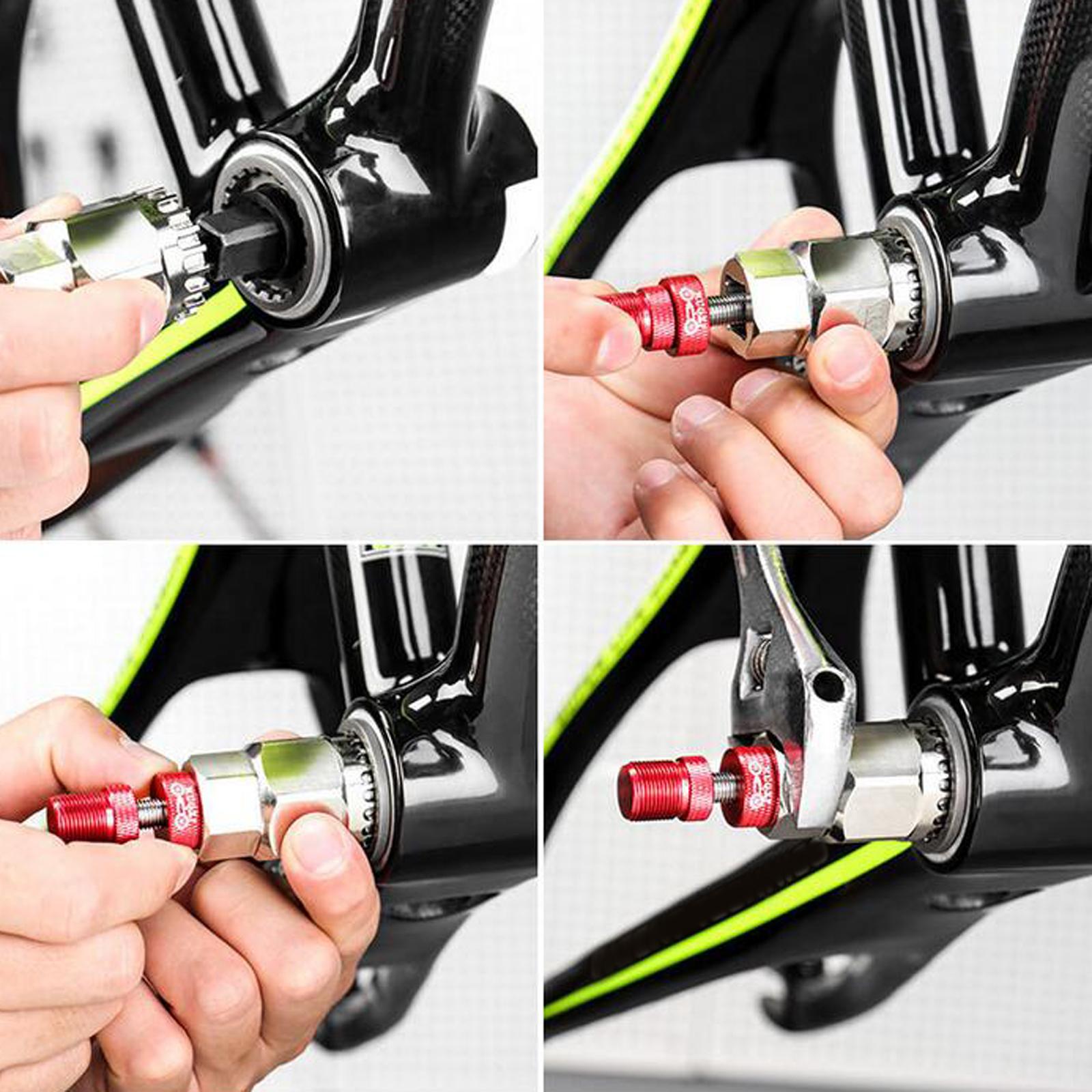 4xBike Crank Extractor Puller Durable Repair Tool for Bicycle Repairing Biking Red