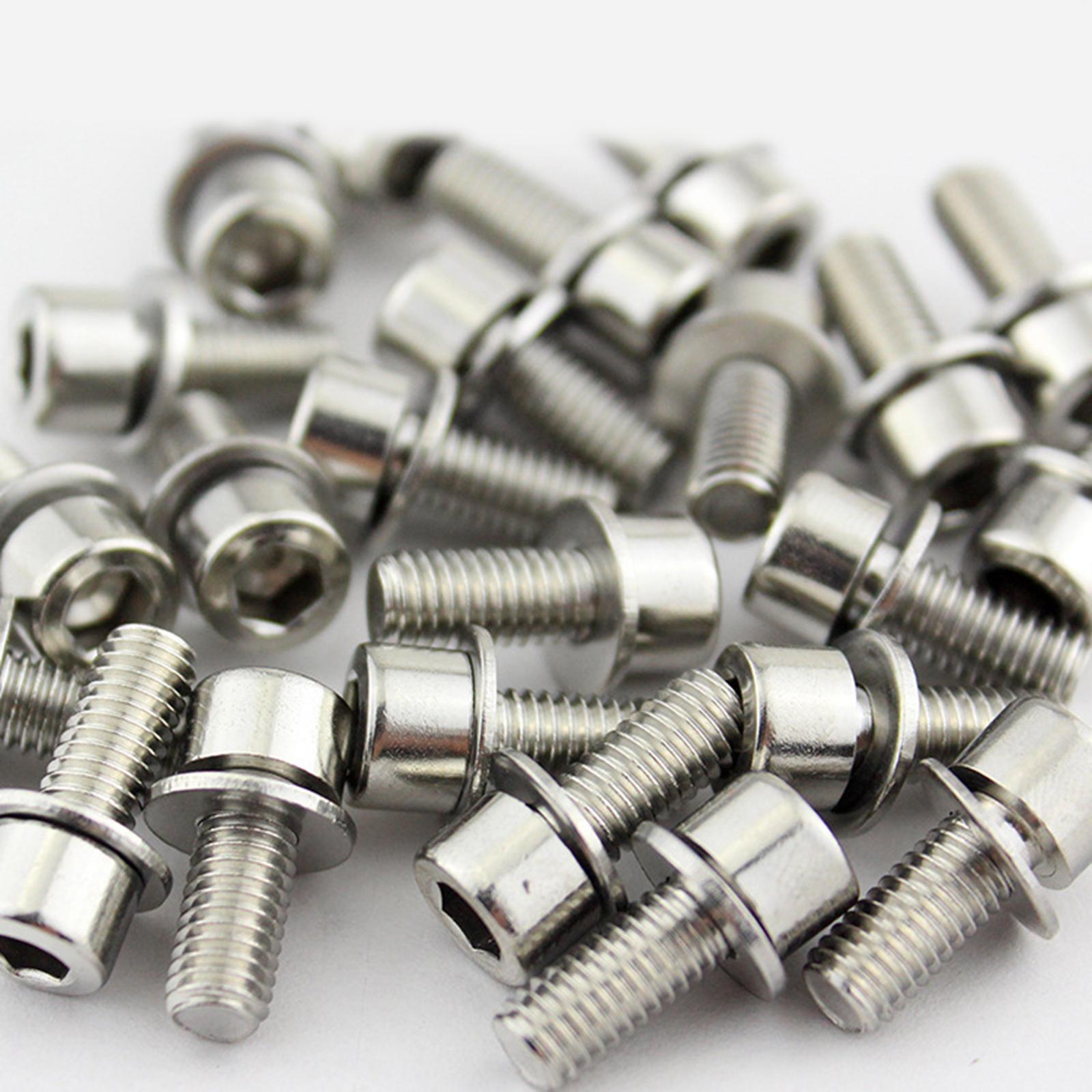 2xBike Water Bottle Cage Bolt M5 Hex Bolt Socket Tapping Screw with Washer