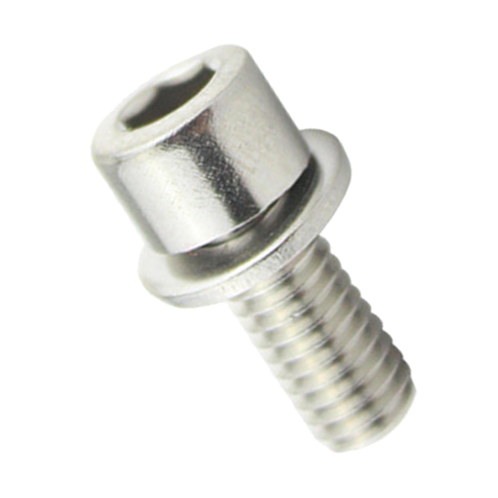 3xBike Water Bottle Cage Bolt M5 Hex Bolt Socket Tapping Screw with Washer