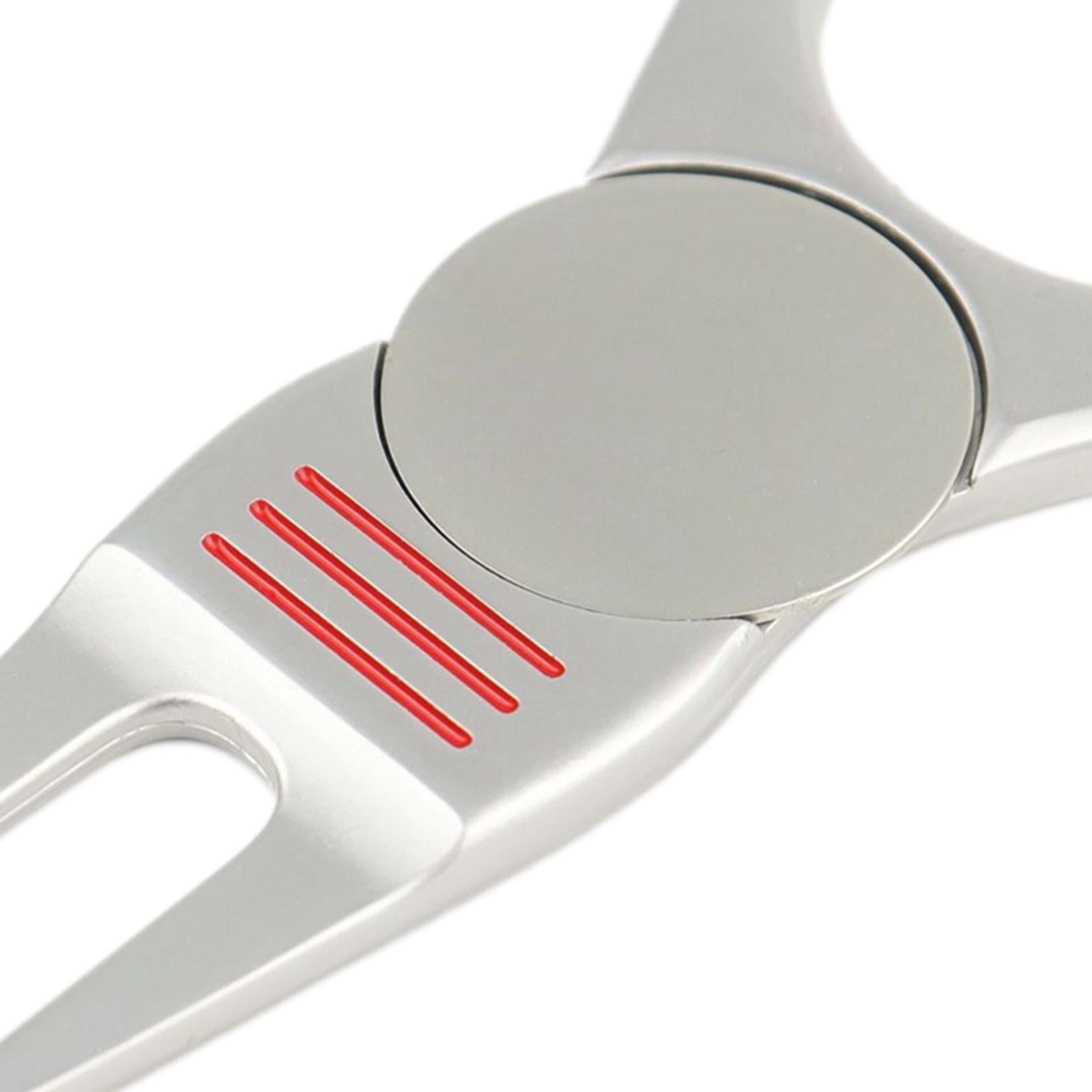 5xGolf Divot Repair Tool Golf Club Holder Practice Women Men Golfer Putting Silver