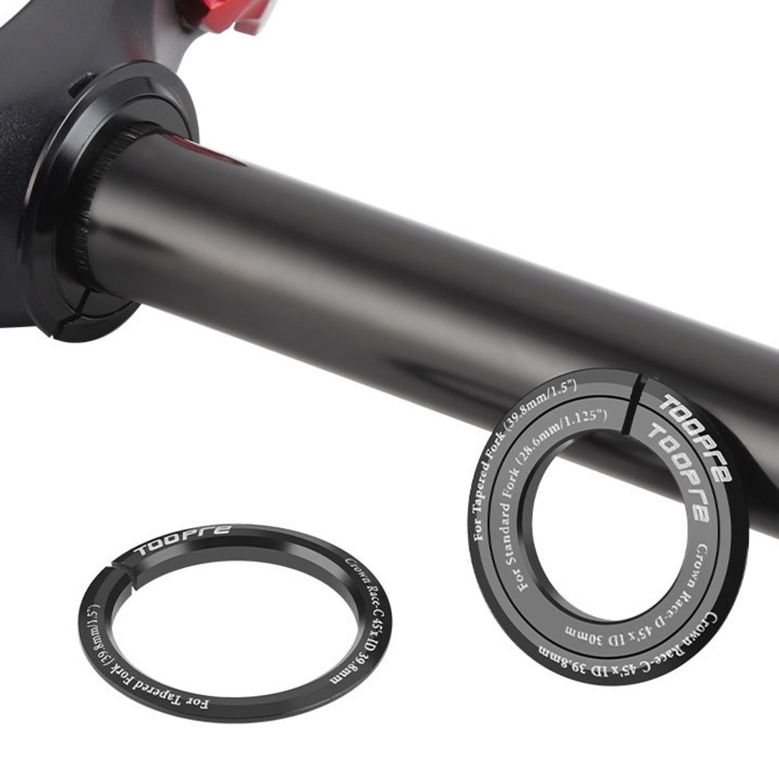 2xMTB Bike Headset Base Spacer for Bicycle Aluminium Alloy Conversion Adapter C Bottom Base