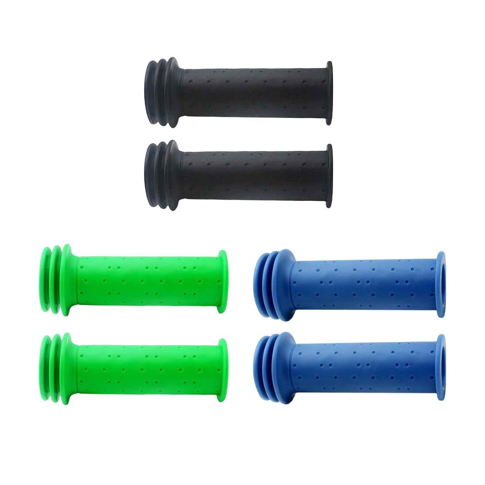 3x2Pcs Mountain Bike Handlebar Grips Anti Slip BMX Children Mountain Bike Black