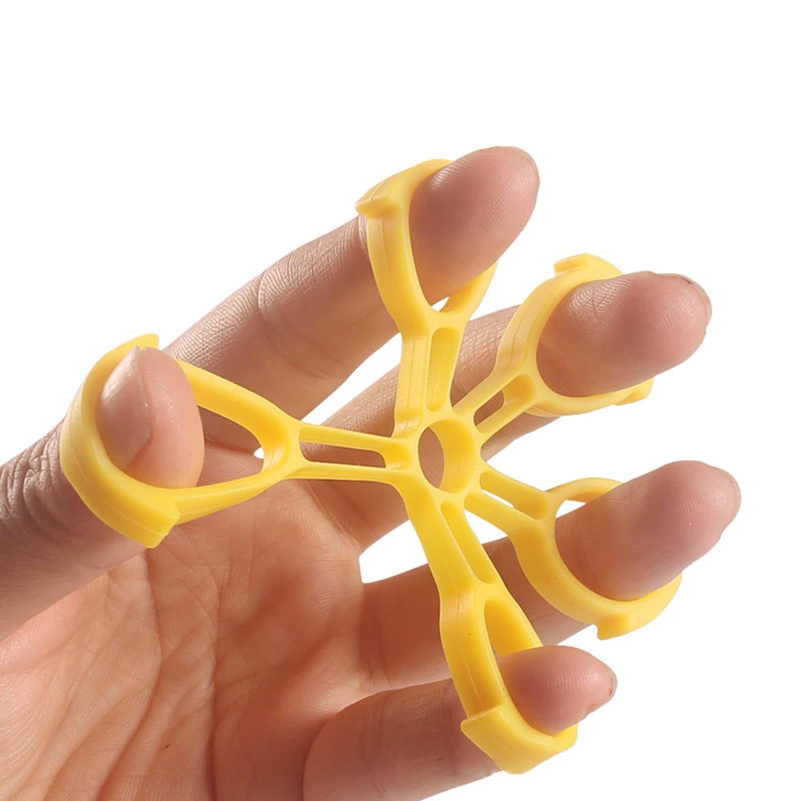 2xFinger Exerciser Hand Gripper Finger Strengthener Home Fitness Equipment Yellow 2lbs