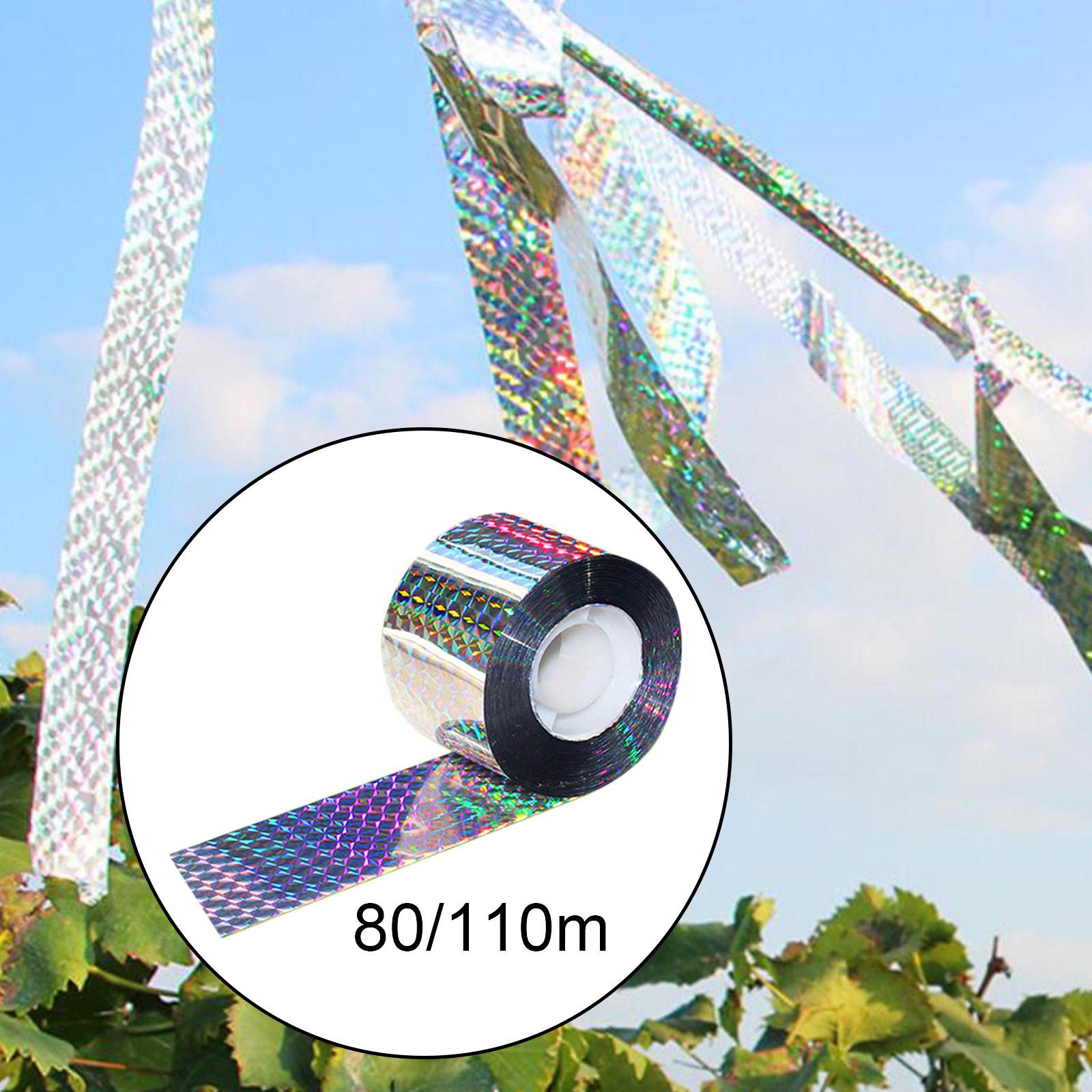2xBird Scare Tape Stop Birds from Hitting Windows for Garden Outdoor 4.8cmx80m