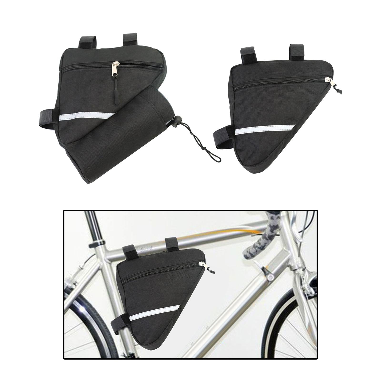3xTriangle Bike Frame Bag Cycling Bicycle Pouch Sports for Repair Tools Cards No Water Holder