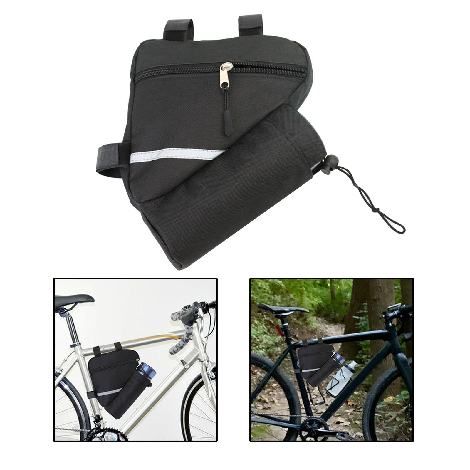4xTriangle Bike Frame Bag Cycling Bicycle Pouch Sports for Repair Tools Cards With Bottle Holder