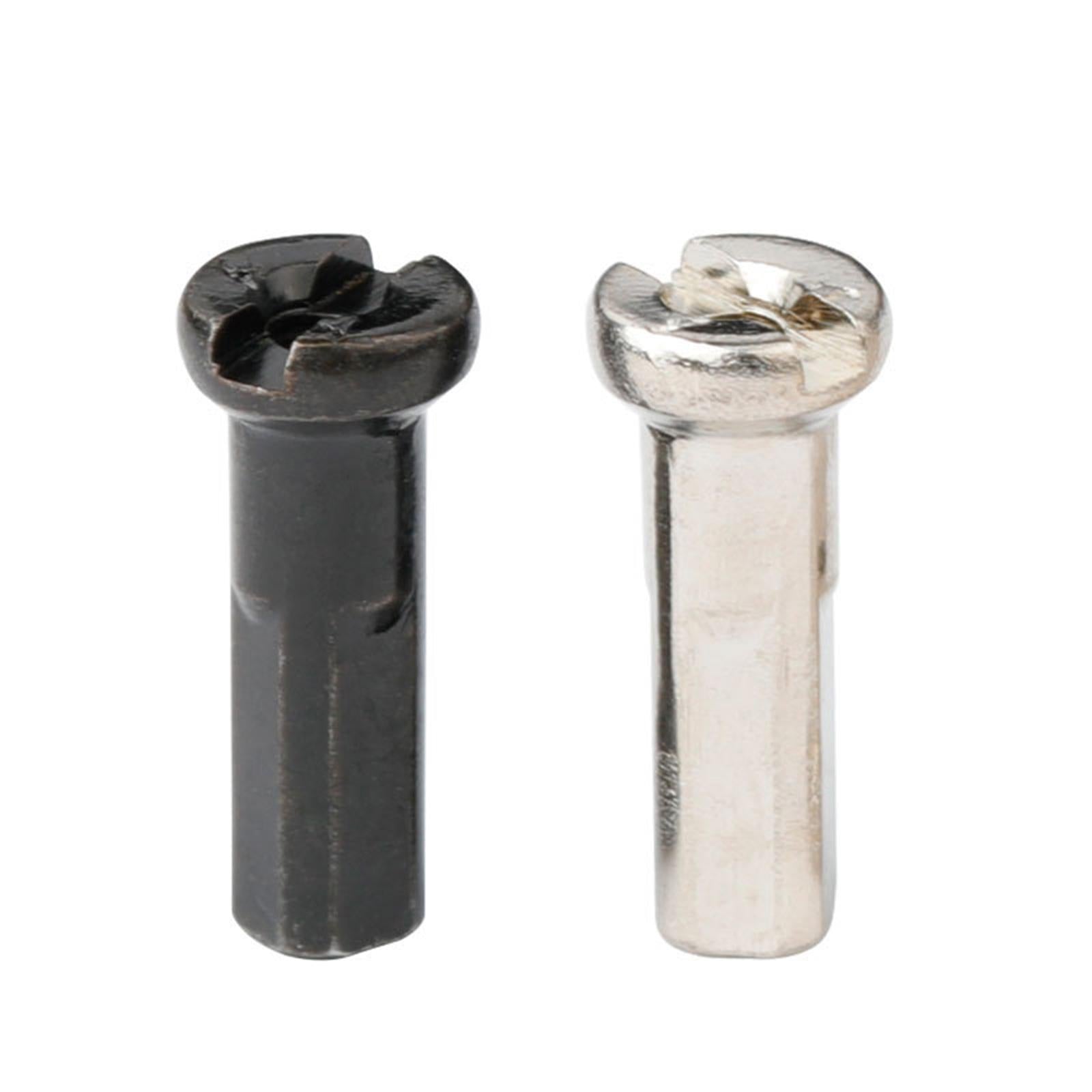 4x50Pcs Bike Spoke Nipples Spoke Decoration End Tips Nipples Bicycle Spoke Cap 13mm 13G Argent