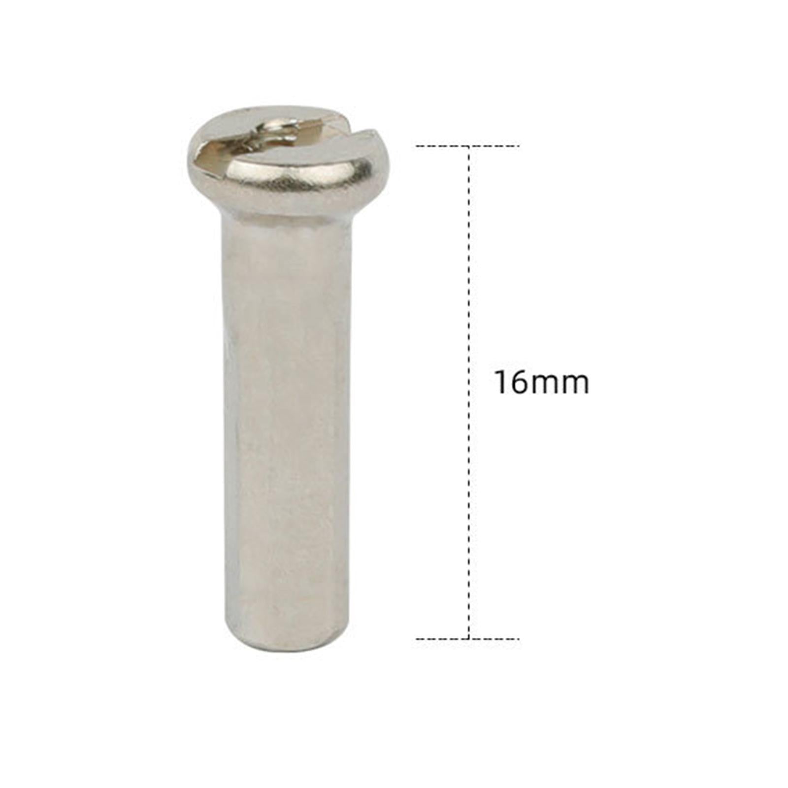 4x50Pcs Bike Spoke Nipples Spoke Decoration End Tips Nipples Bicycle Spoke Cap 16mm 14G Argent