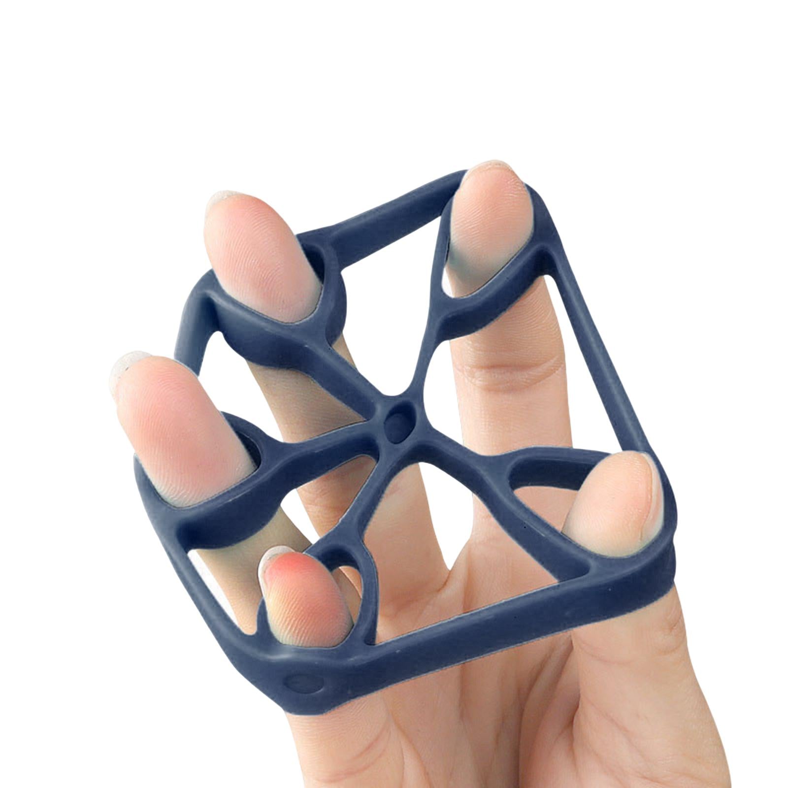 4xSilicone Finger Strengthener Forearm Pianist Exercise Hand Gripper Exerciser Dark Blue 11LB
