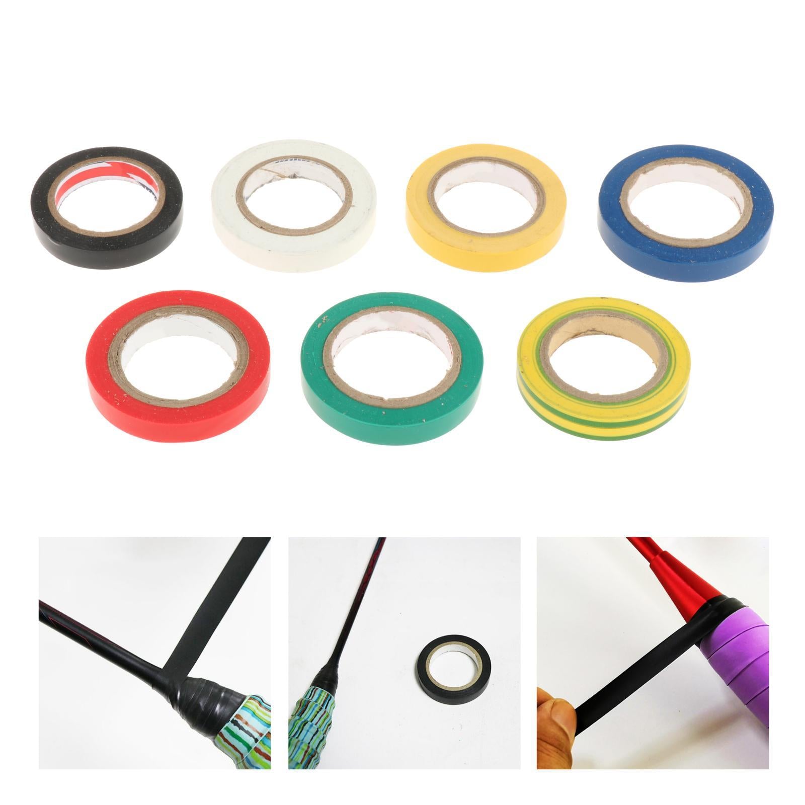 4xBadminton overgrips 10yd Sweat Absorbing for Bike Handles Squash Racquetball Black
