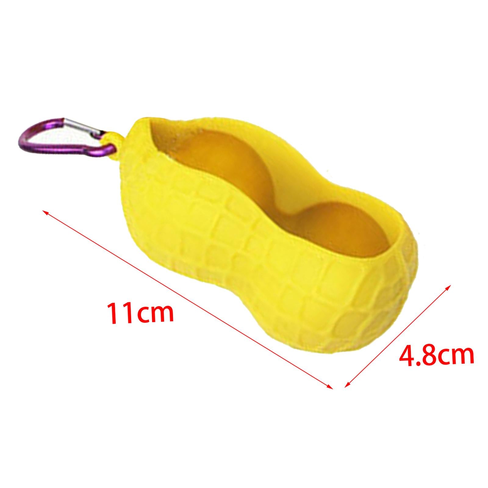 2xGolf Ball Holder Bag Carrier Sleeve Carry Pouch Men Women Yellow