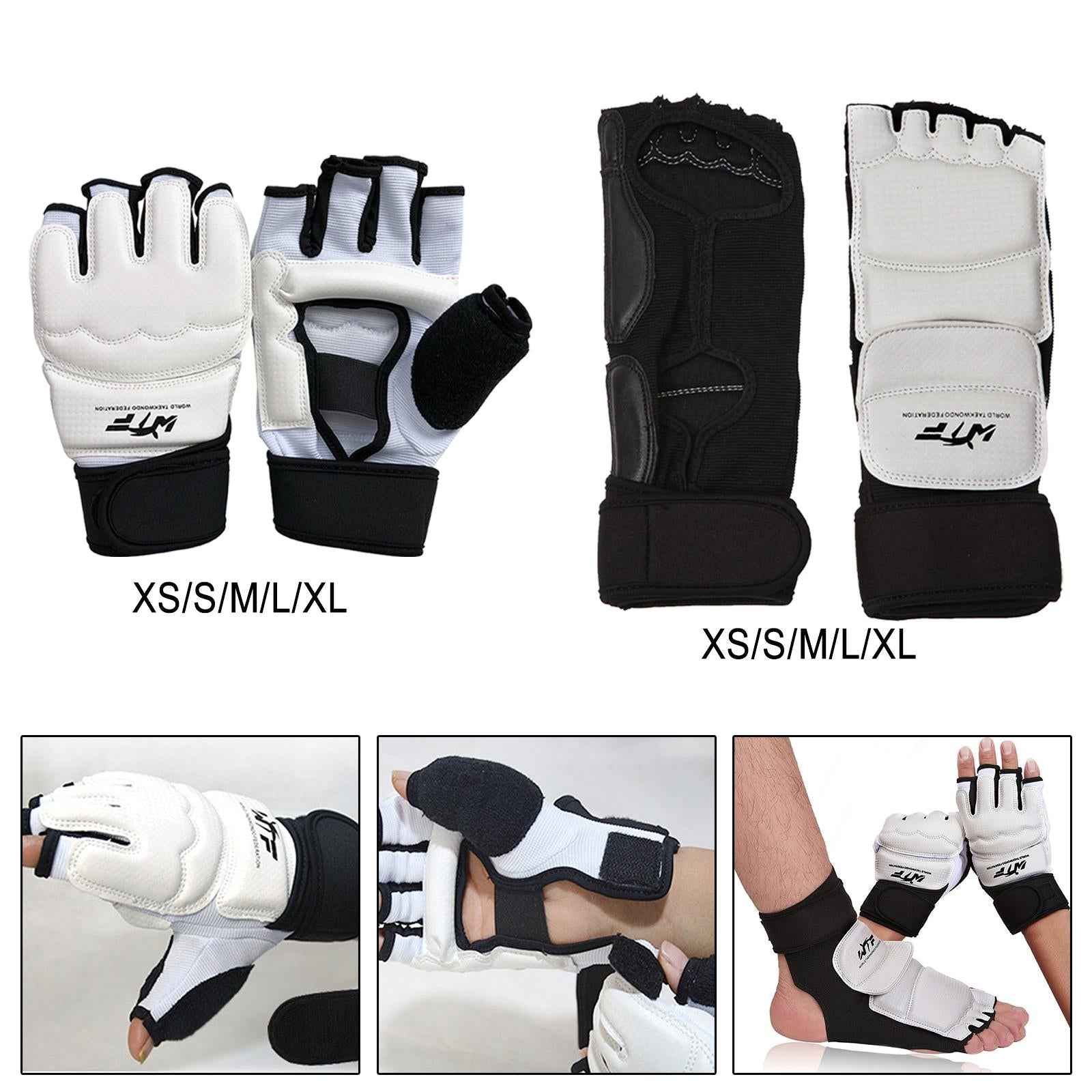 Gloves Foot Protector Guard Home Gym Boxing Taekwondo Karate Sparring Gear Hand XS