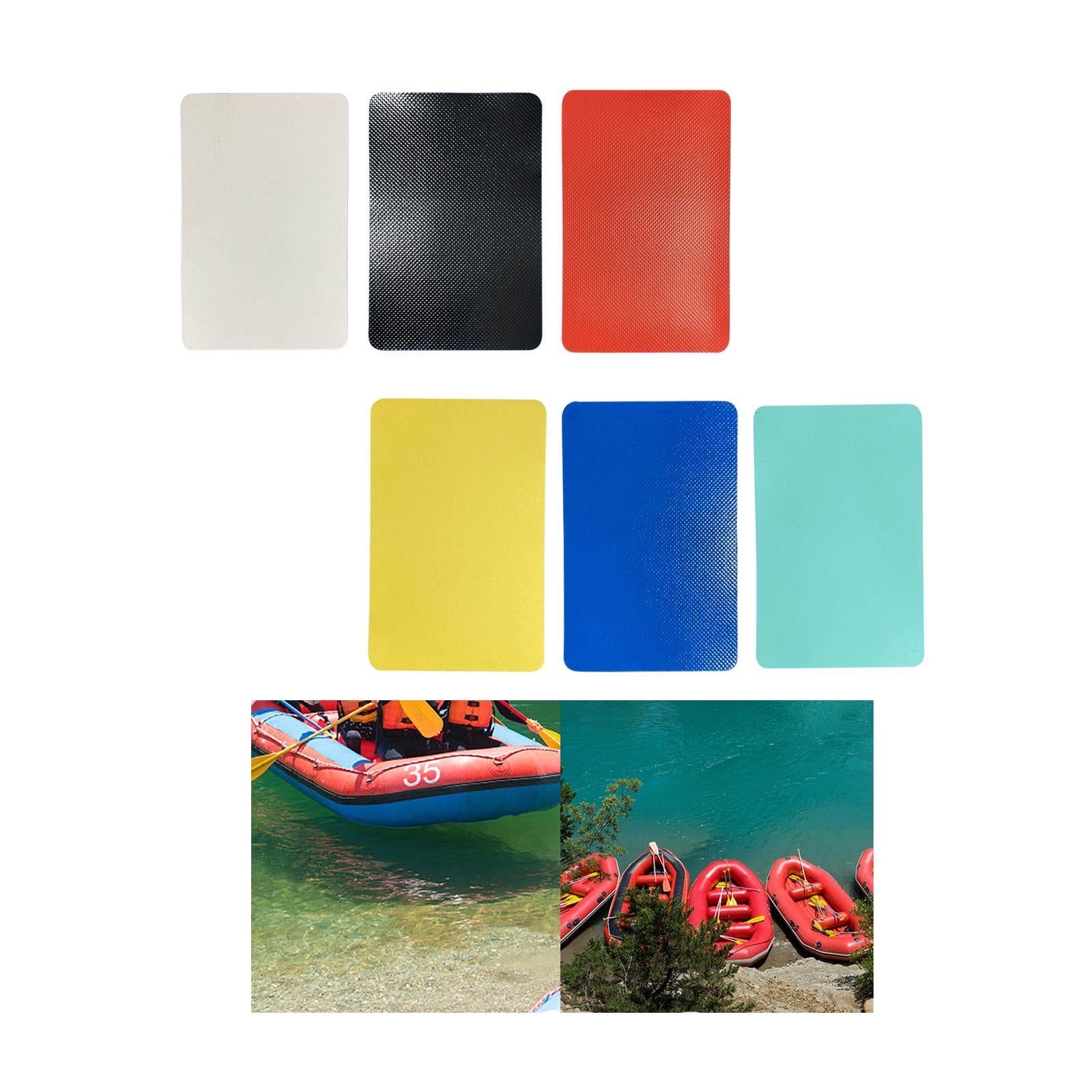 2xBoat Repair Patch 10cmx15cm PVC Repair Patches for Dinghy Raft Repair Tool White