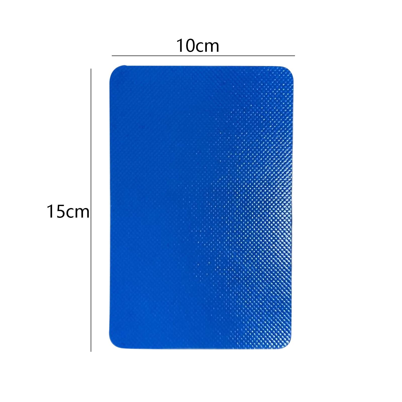 3xBoat Repair Patch 10cmx15cm PVC Repair Patches for Dinghy Raft Repair Tool Blue