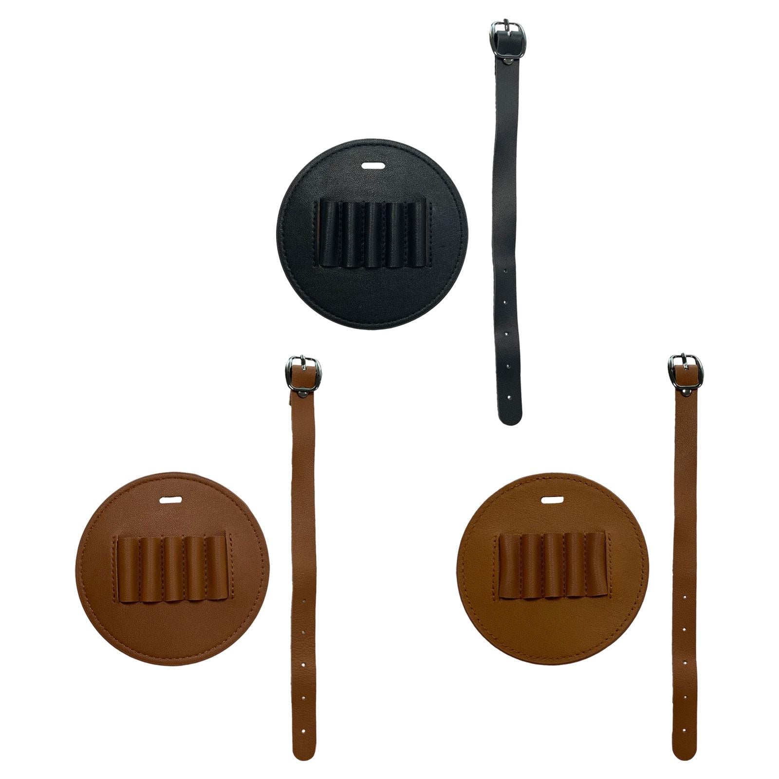 4xPortable Golf Tee Holder Hanging Strap Waist Pack PU Golf Tee Pouch Bag Black