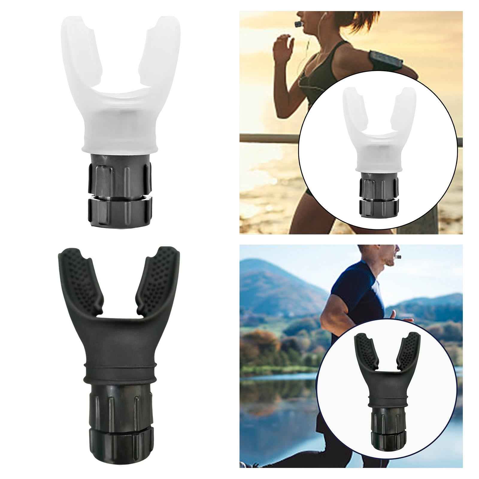 Portable Breathing Exercise Device Respiratory Trainer Breathing Exerciser White