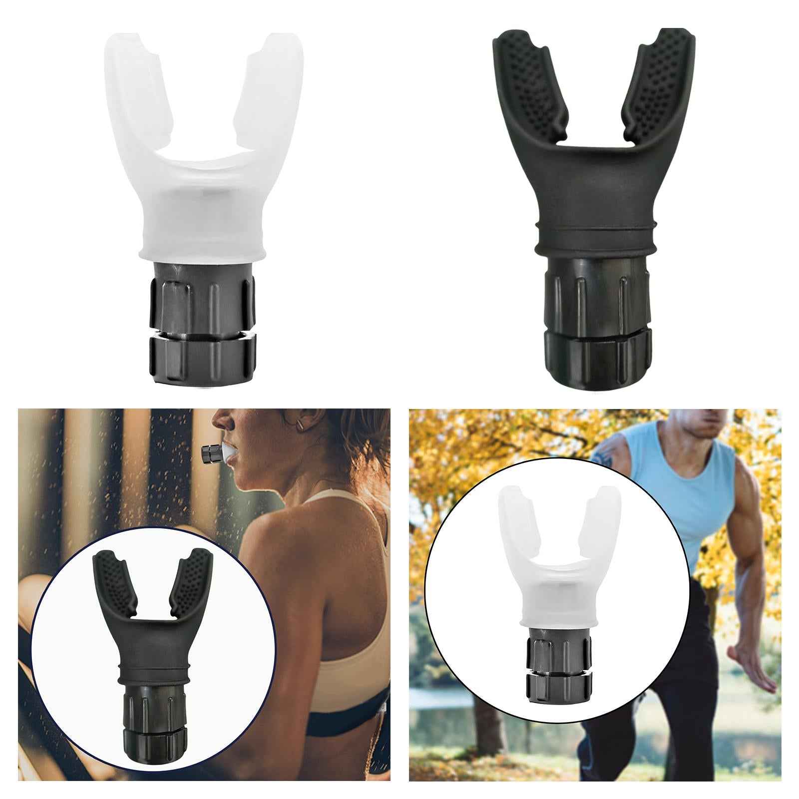 Portable Breathing Exercise Device Respiratory Trainer Breathing Exerciser White