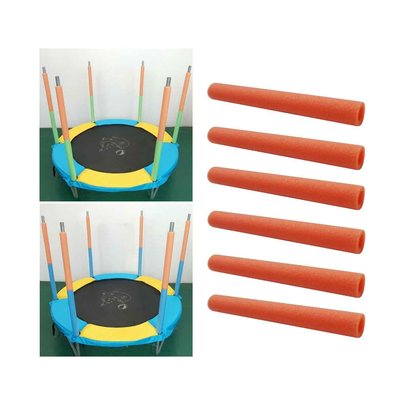 6x Trampoline Foam Sleeves Lightweight for Children Jumping Bed Tube 40cm Orange
