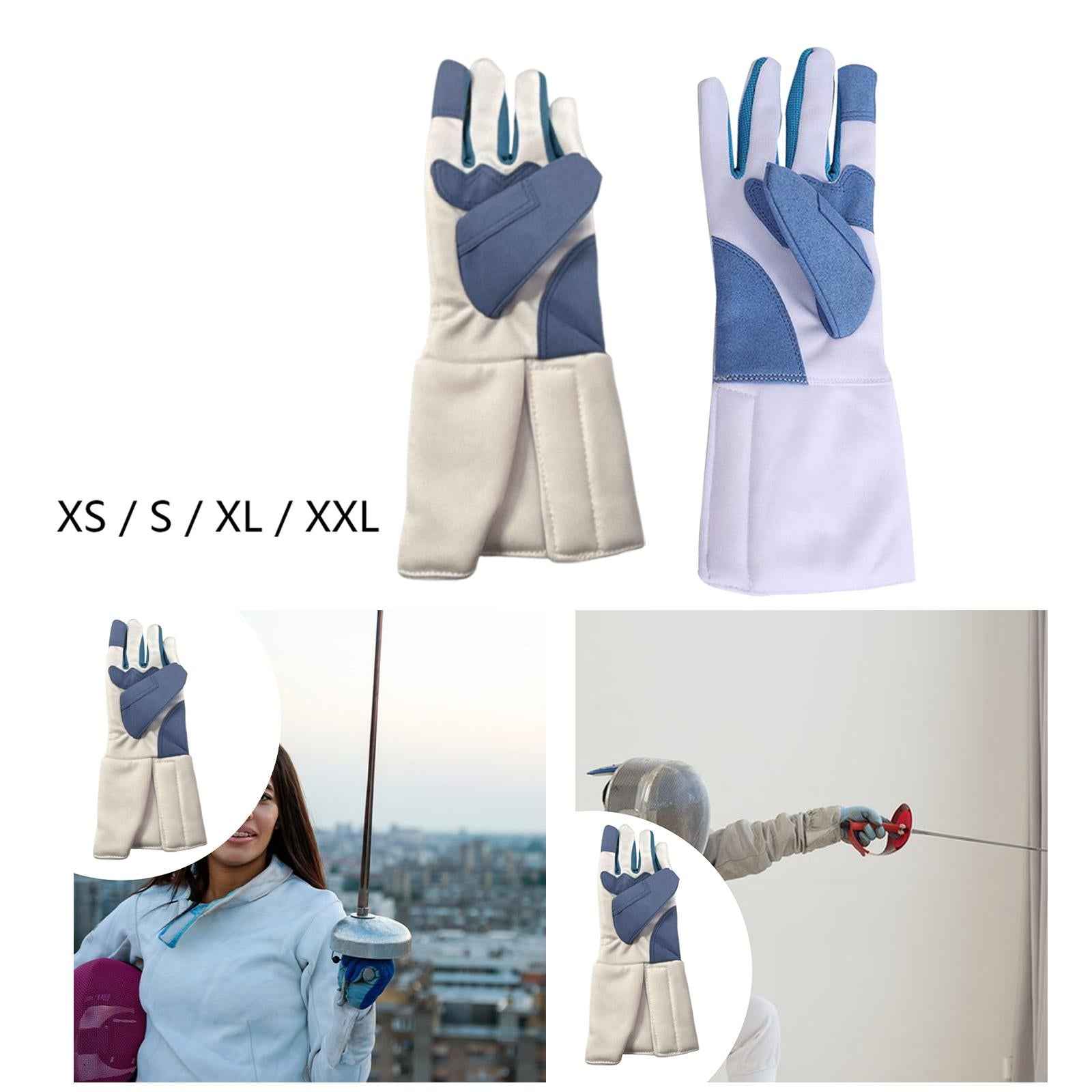 Fencing Glove Hand Protection Professional Protective Gear for Bout Practice Right Hand XS