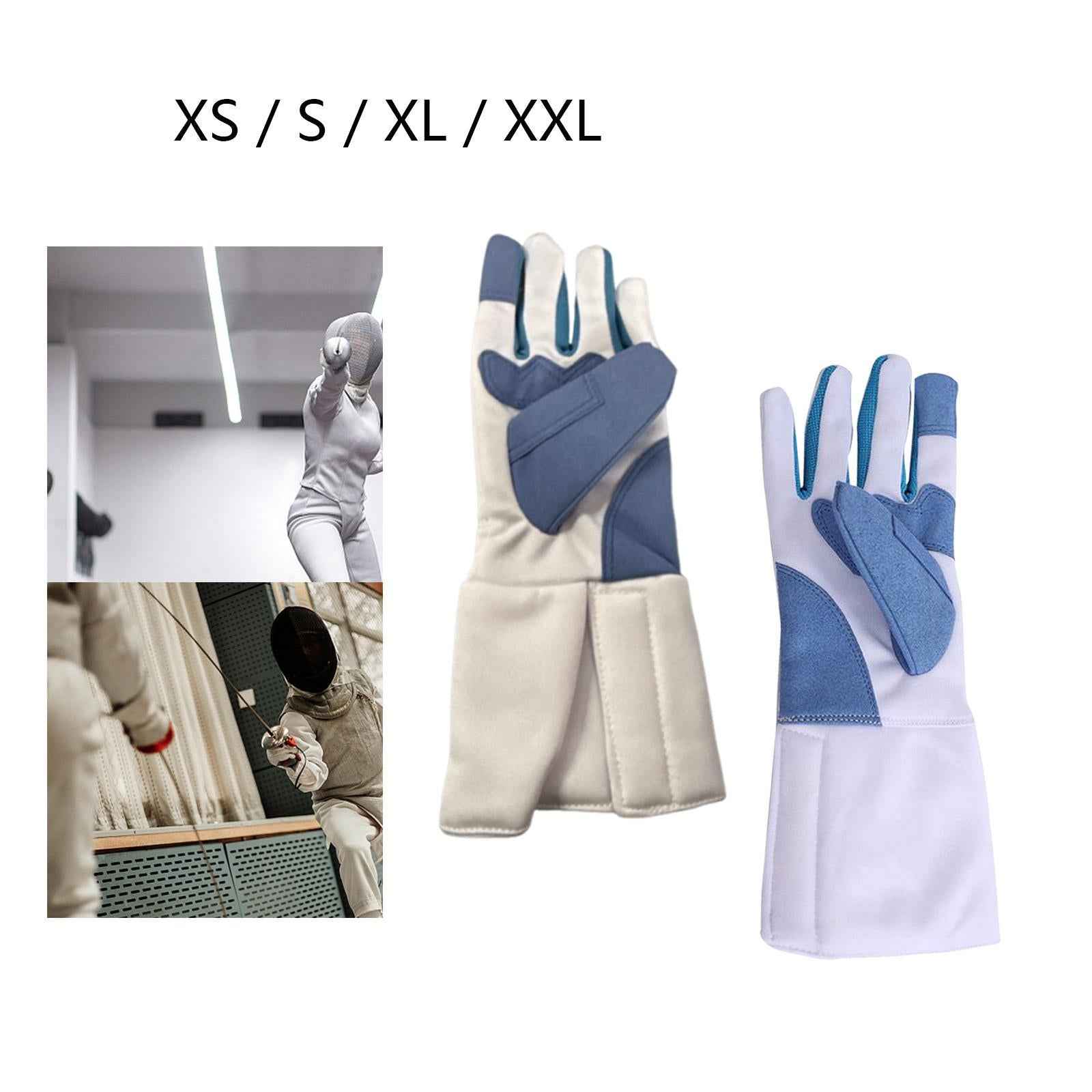 Fencing Glove Hand Protection Professional Protective Gear for Bout Practice Right Hand XS