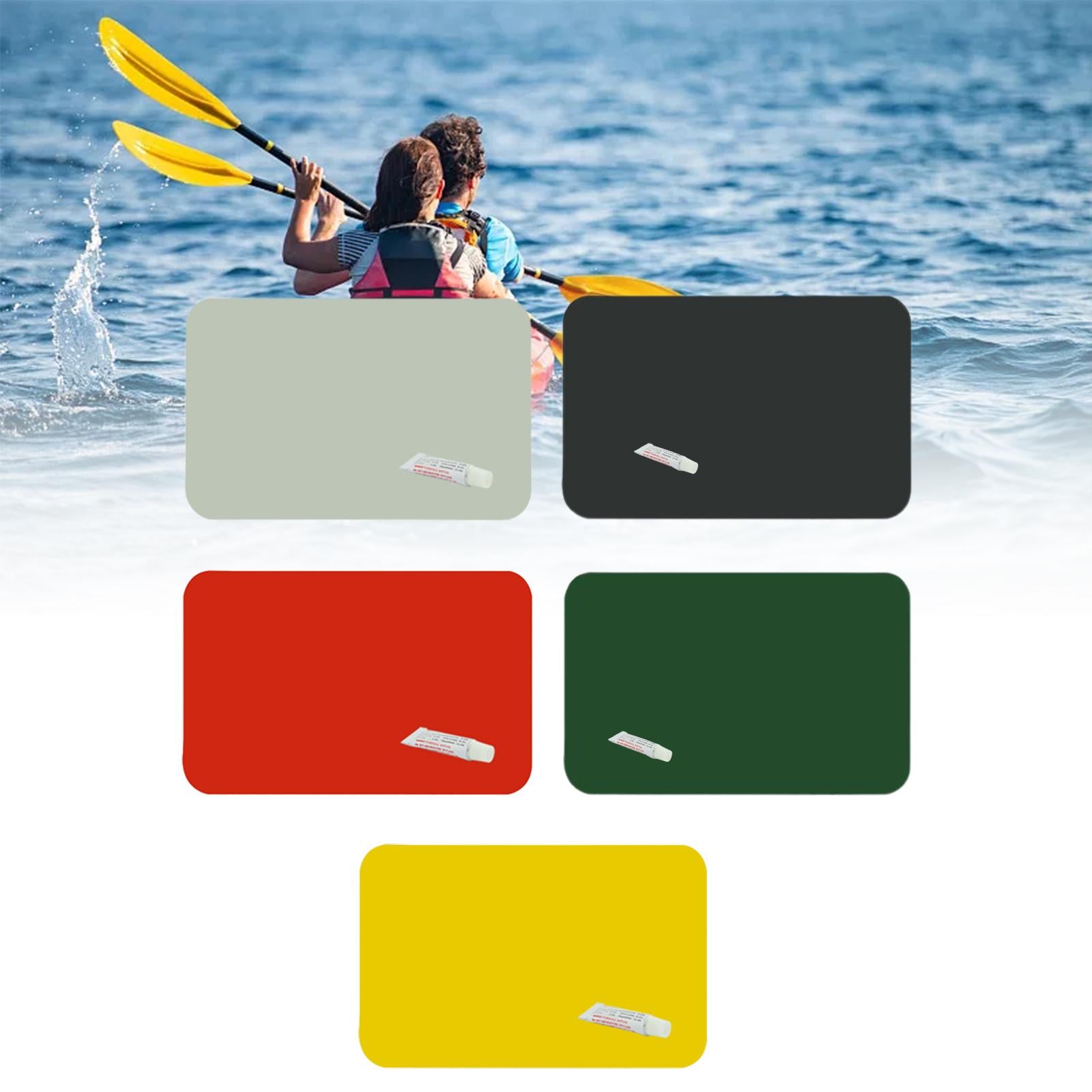 2xInflatable Boat Patch Waterproof Heavy Duty for Dinghy Rubber Boat Water Toy Gray
