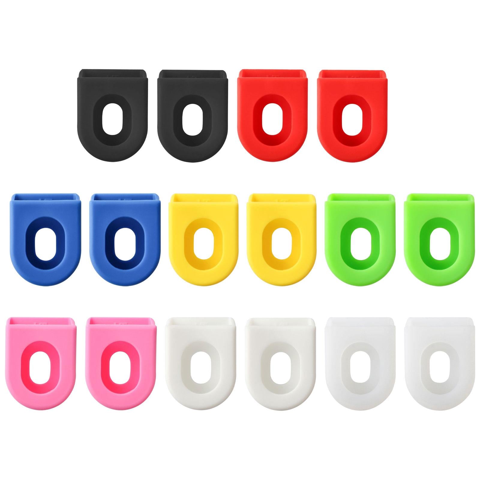6x2x Road Bicycle Crank Boots Silicone Wrap Bike Crank Arm Protector Sleeve Black