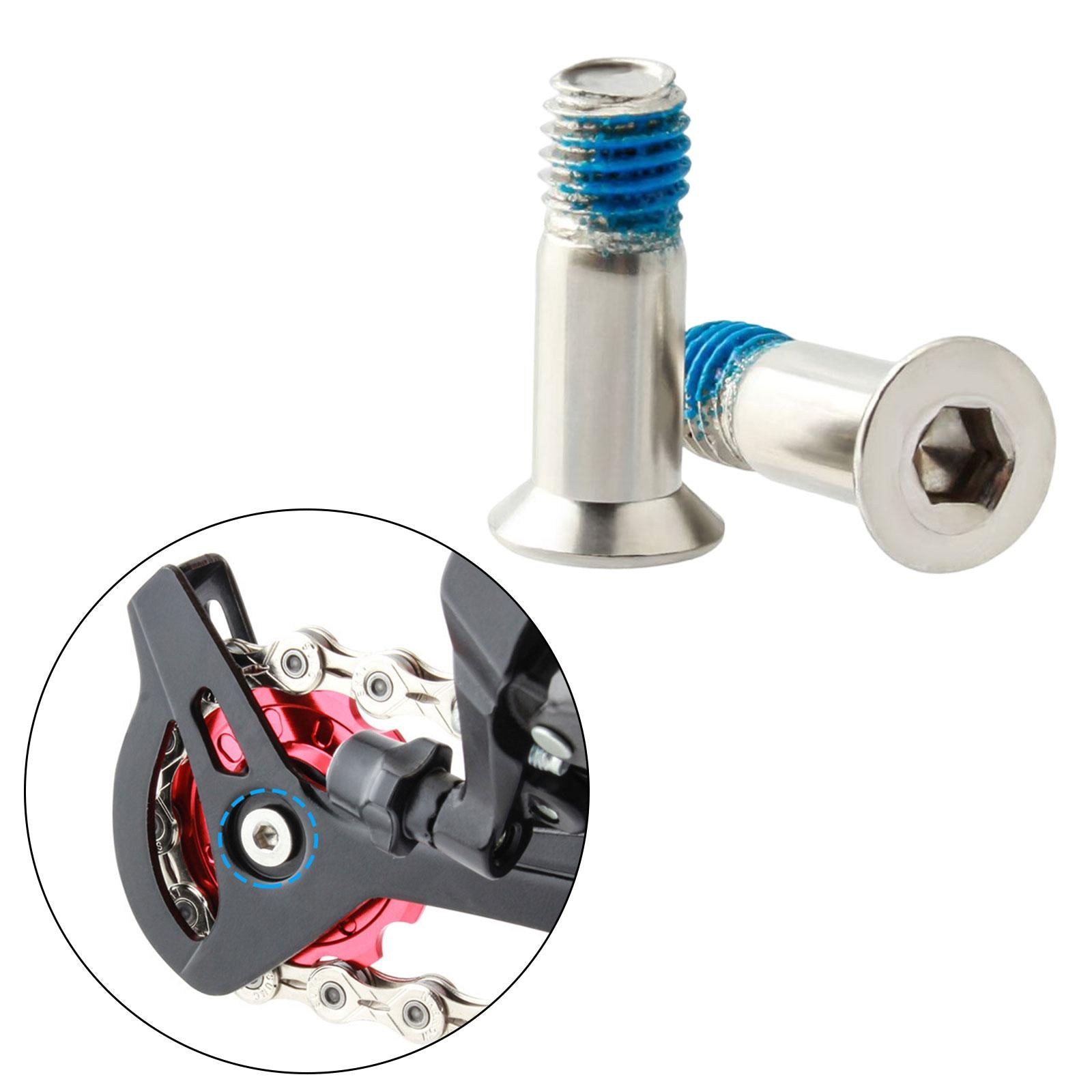 2x2Pcs Rear Derailleur Screws M5x15.8mm Guide Wheel Bolts for Road