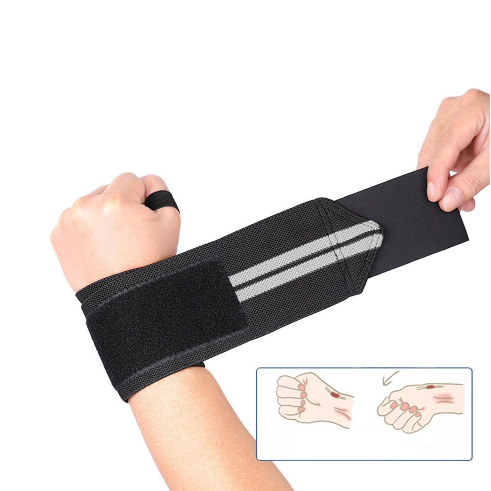 2xWrist Wraps Weightlifting Women Unisex for Weight Bearing Strain Working Out Gray