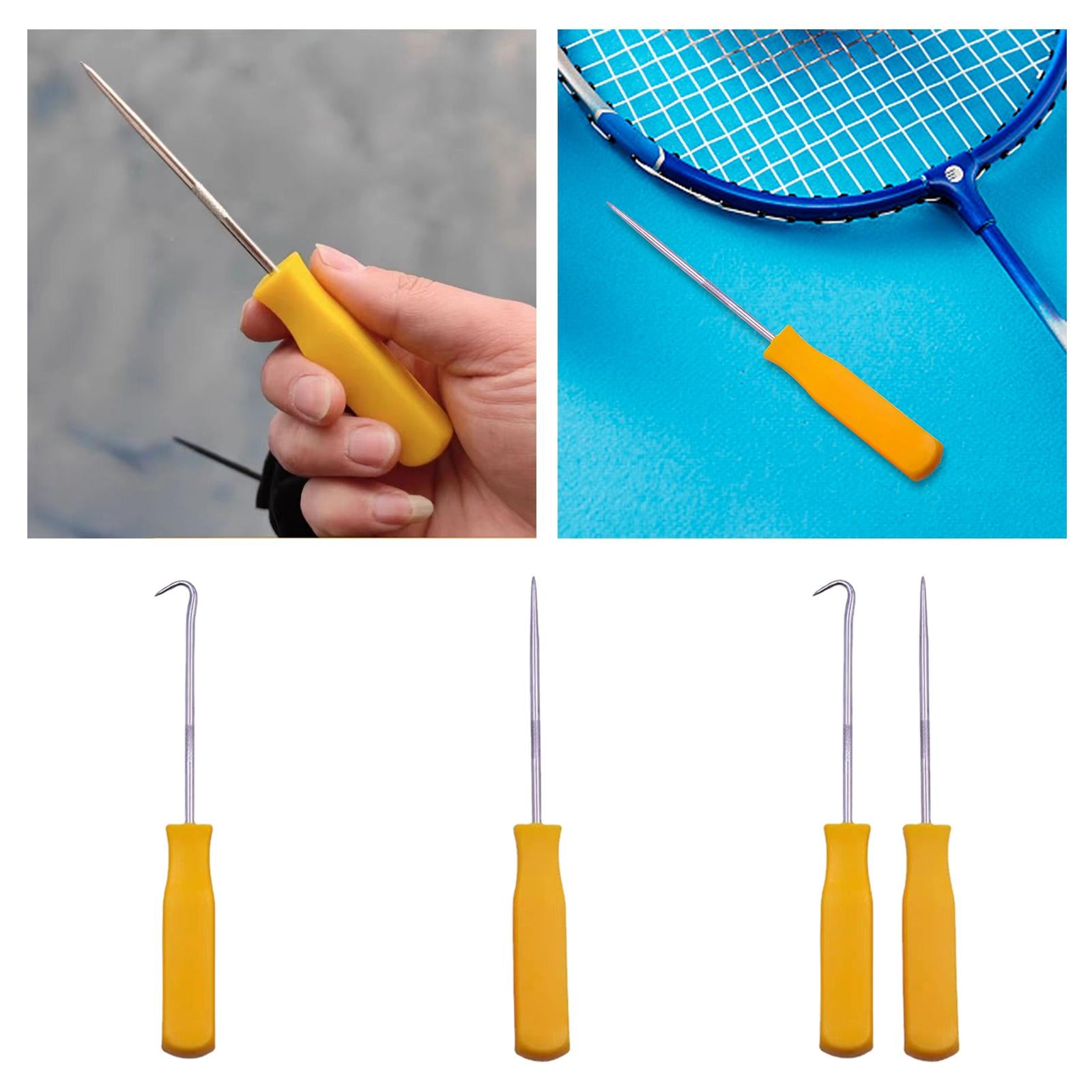4xRacket Stringing Tool Accessory Racquet Stringing Straight Awl Fix Hand Tool Pull Hook