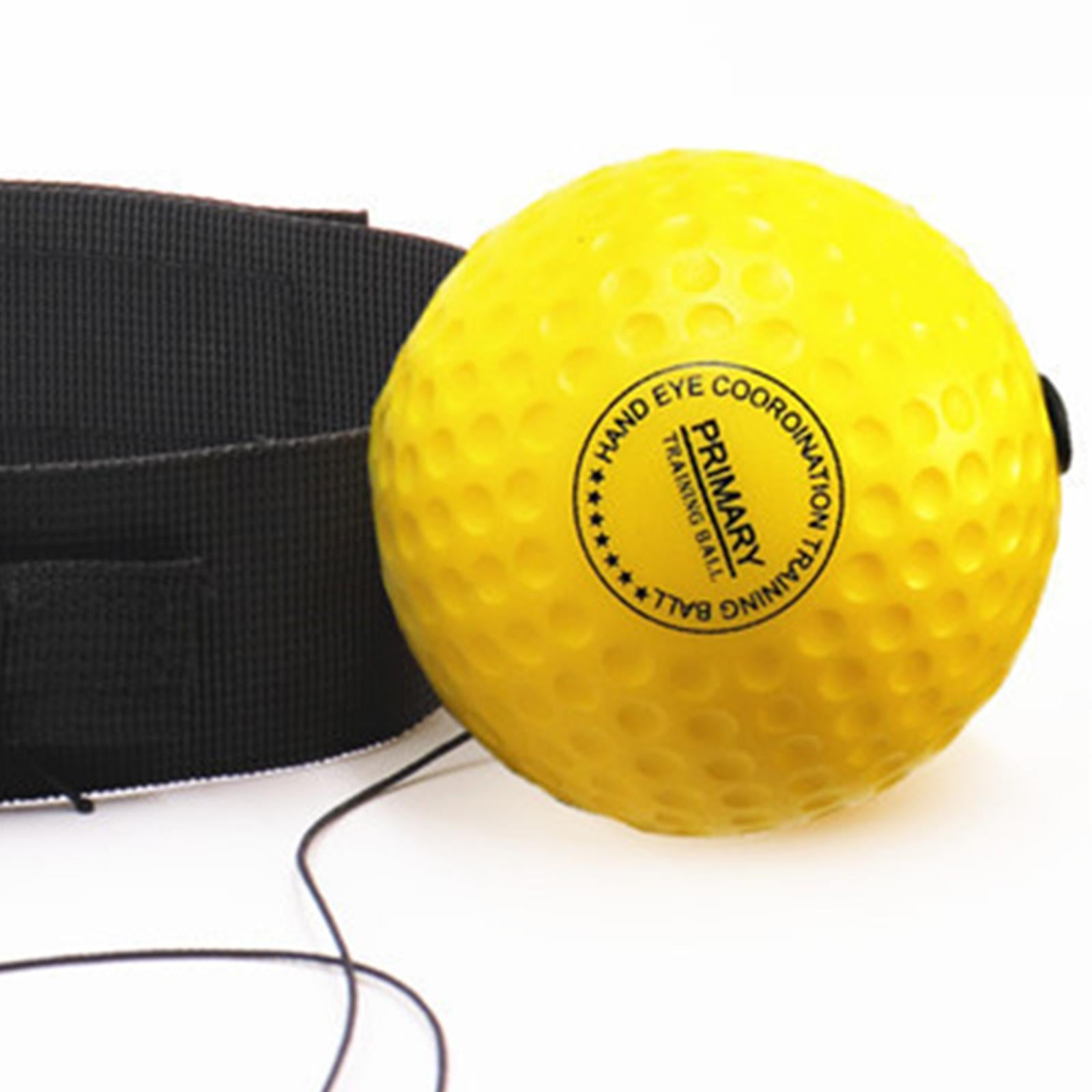 4xBoxing Reflex Ball Hand Eye Coordination Training Reflex Punching Fight Ball Yellow Ball 20g