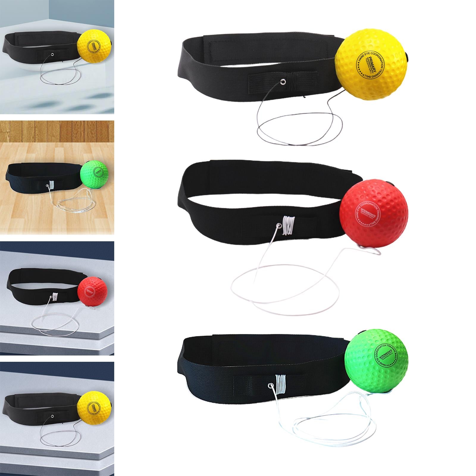 4xBoxing Reflex Ball Hand Eye Coordination Training Reflex Punching Fight Ball Yellow Ball 20g