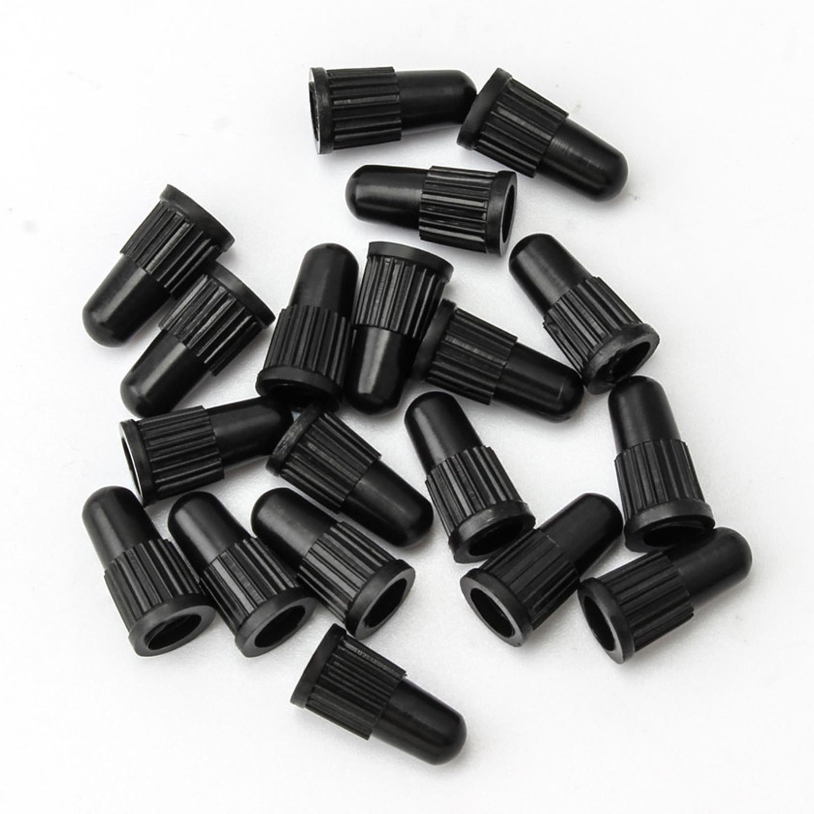3xTire Valve Caps Portable Black Valve Stem Caps for Cycling Outdoor Repairing Style A