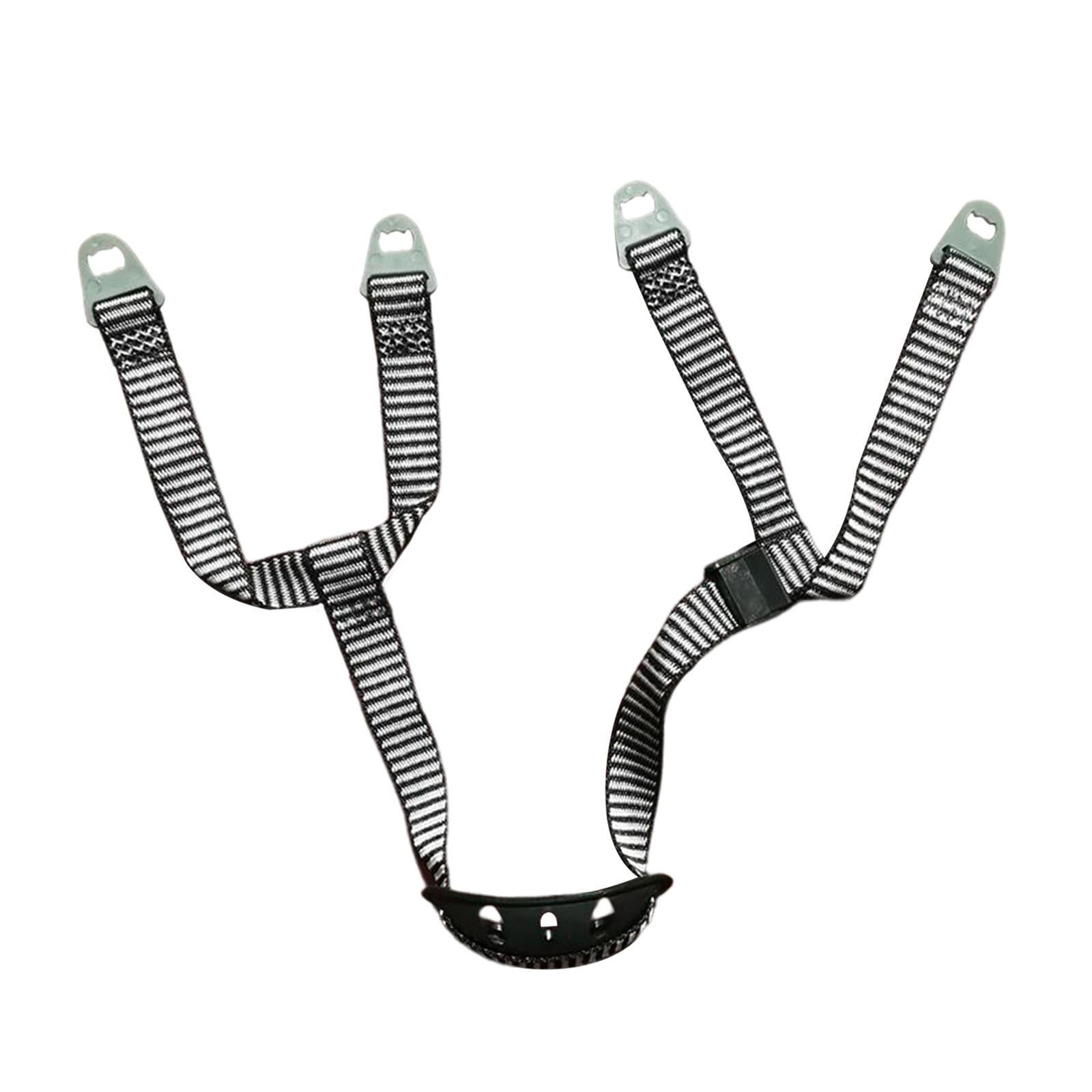 4xHard Hat Chin Strap Adjustable Y Type Helmet Strap for Bike Skiing Climbing 1 Buckle Chin Rest