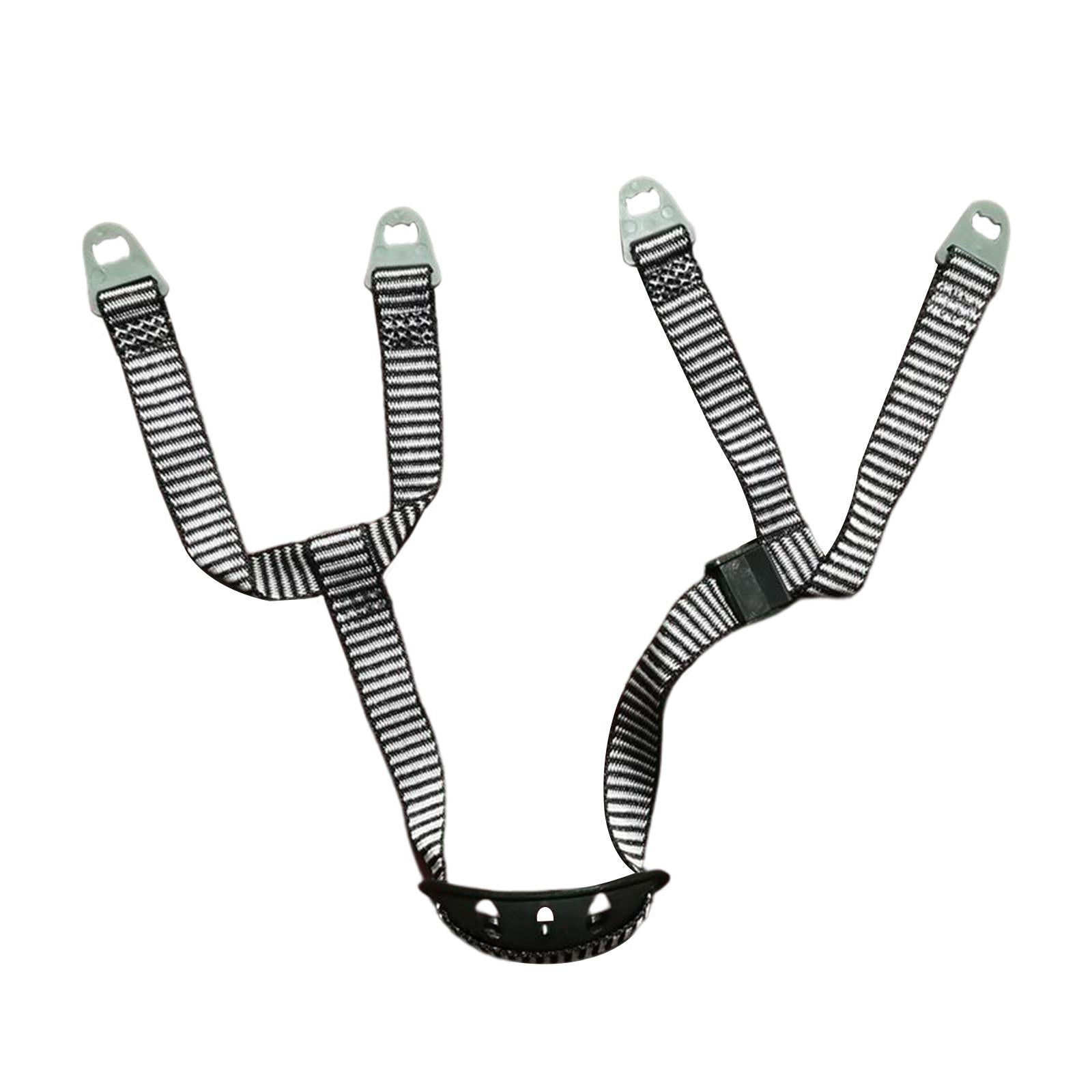 4xHard Hat Chin Strap Adjustable Y Type Helmet Strap for Bike Skiing Climbing 1 Buckle Chin Rest