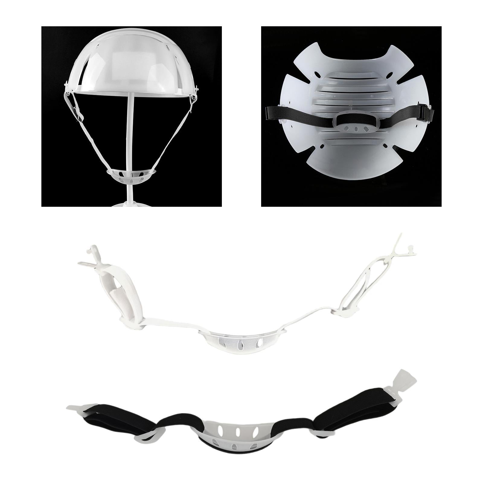 4xConstruction Helmet Chin Strap Polyester Chin Band for Adults Skating Riding White