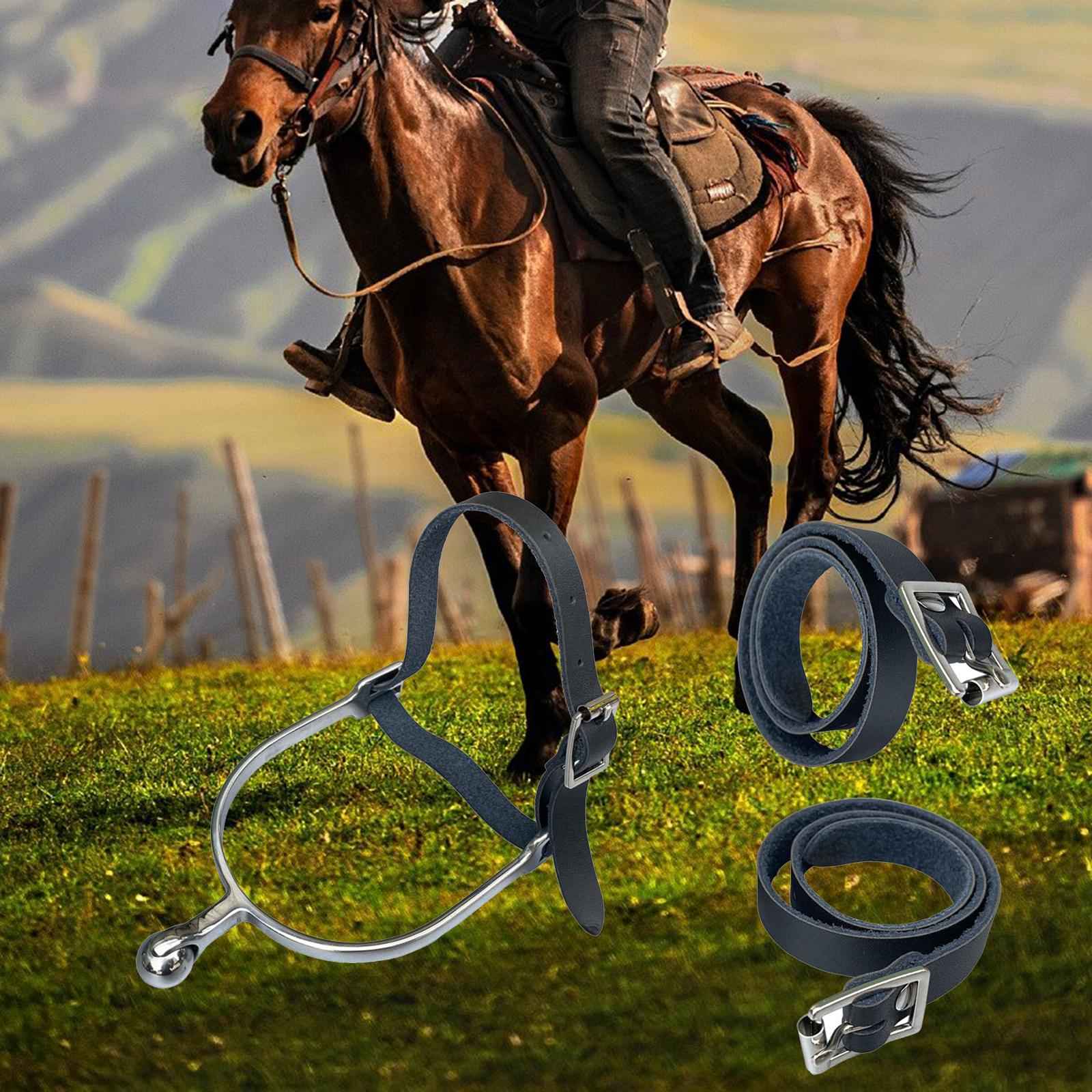 2x Spur Straps Premium with Metal Buckle for Outdoor Horse Riding Equestrian