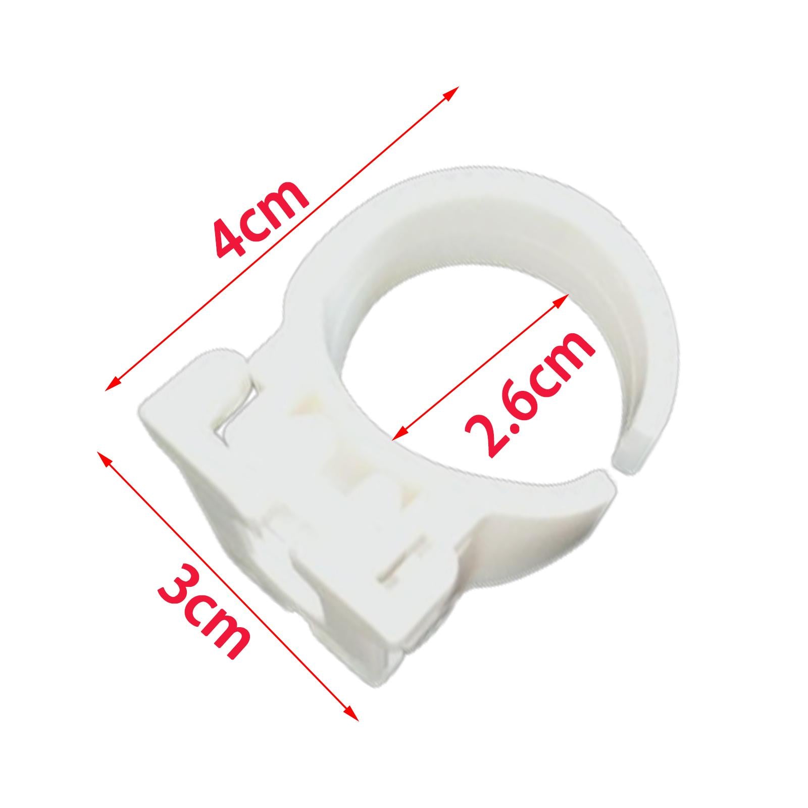 4xSnorkel Clip Mount 26mm Universal Snorkel Buckle for Scuba Snorkeling Diving white