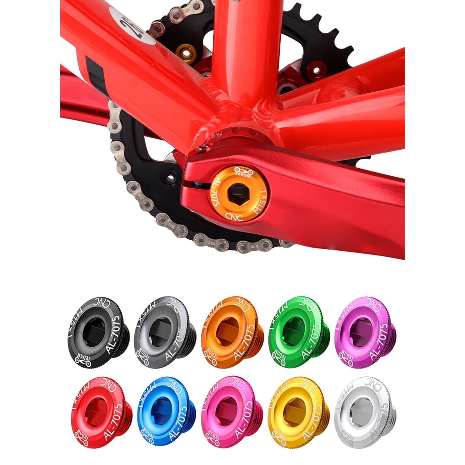 3xBicycle Crank Cover Aluminum Alloy Arm Bike Crankset Bolt for Road Bikes BMX Black