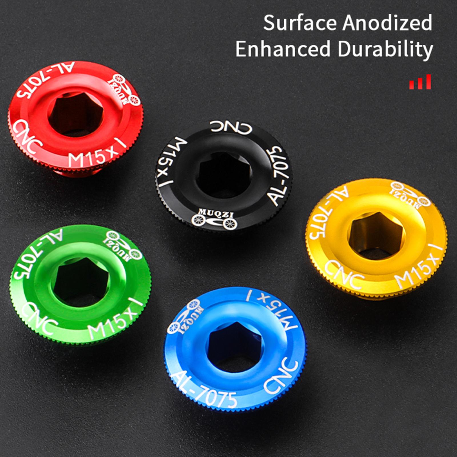 2xBicycle Crank Cover Aluminum Alloy Arm Bike Crankset Bolt for Road Bikes BMX Black