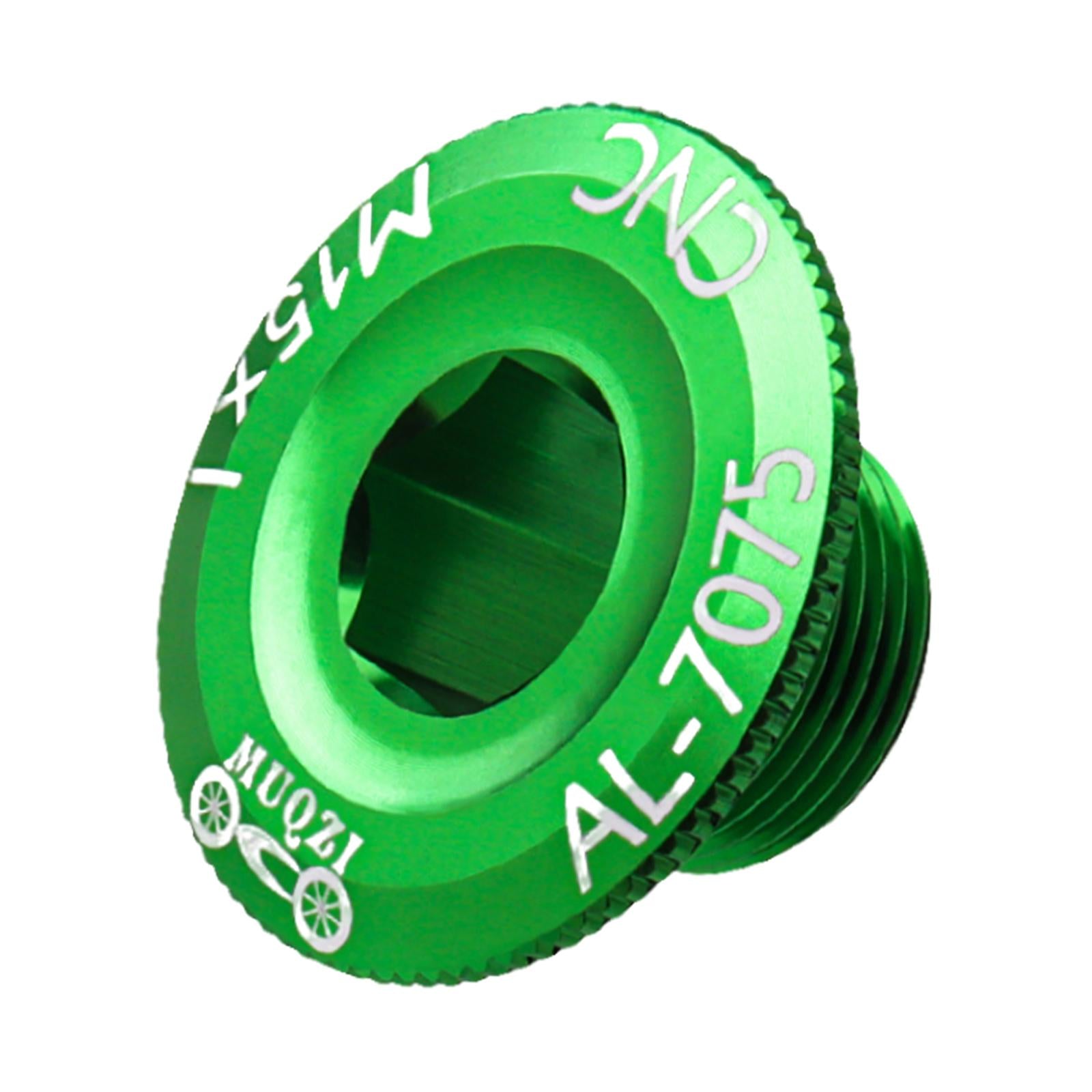 2xBicycle Crank Cover Aluminum Alloy Arm Bike Crankset Bolt for Road Bikes BMX Green