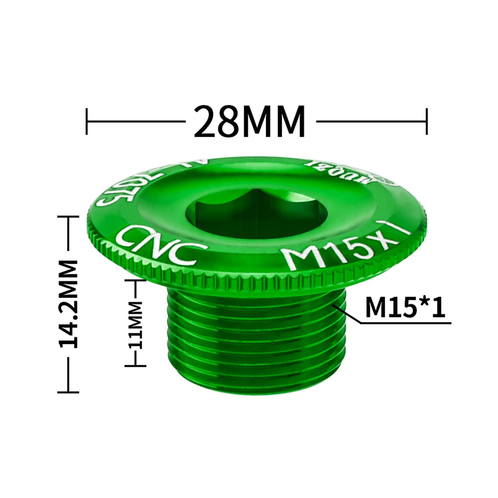 2xBicycle Crank Cover Aluminum Alloy Arm Bike Crankset Bolt for Road Bikes BMX Green