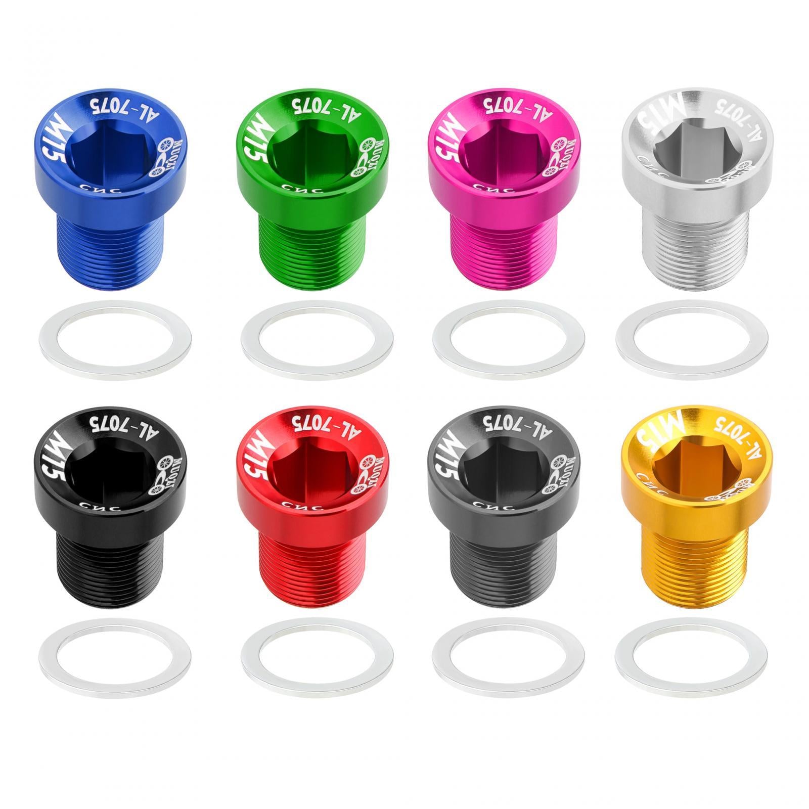 4xBike Crankset Screw Crank Arm Fixing Bolts Cycling Components Crankset Cover black