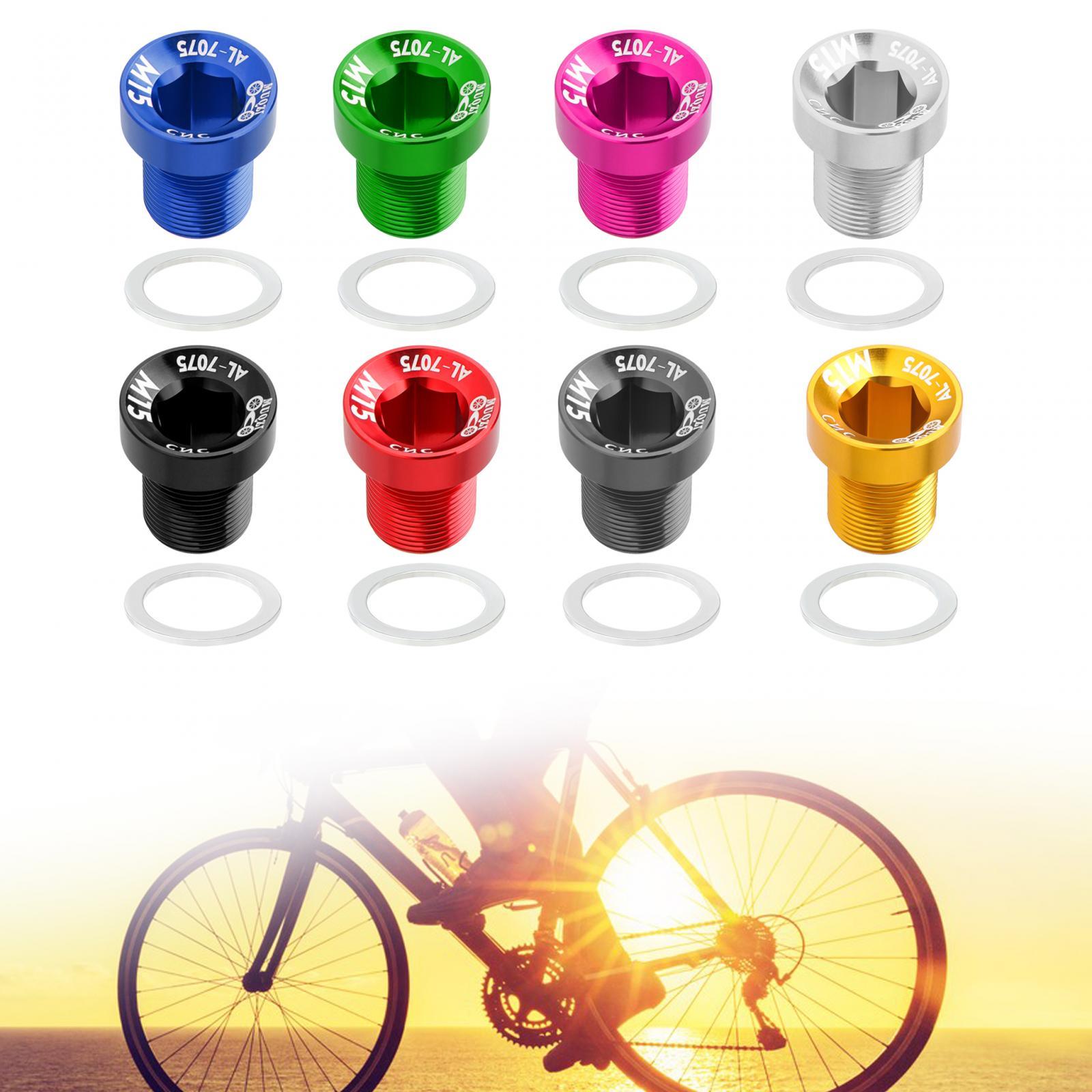 2xBike Crankset Screw Crank Arm Fixing Bolts Cycling Components Crankset Cover black