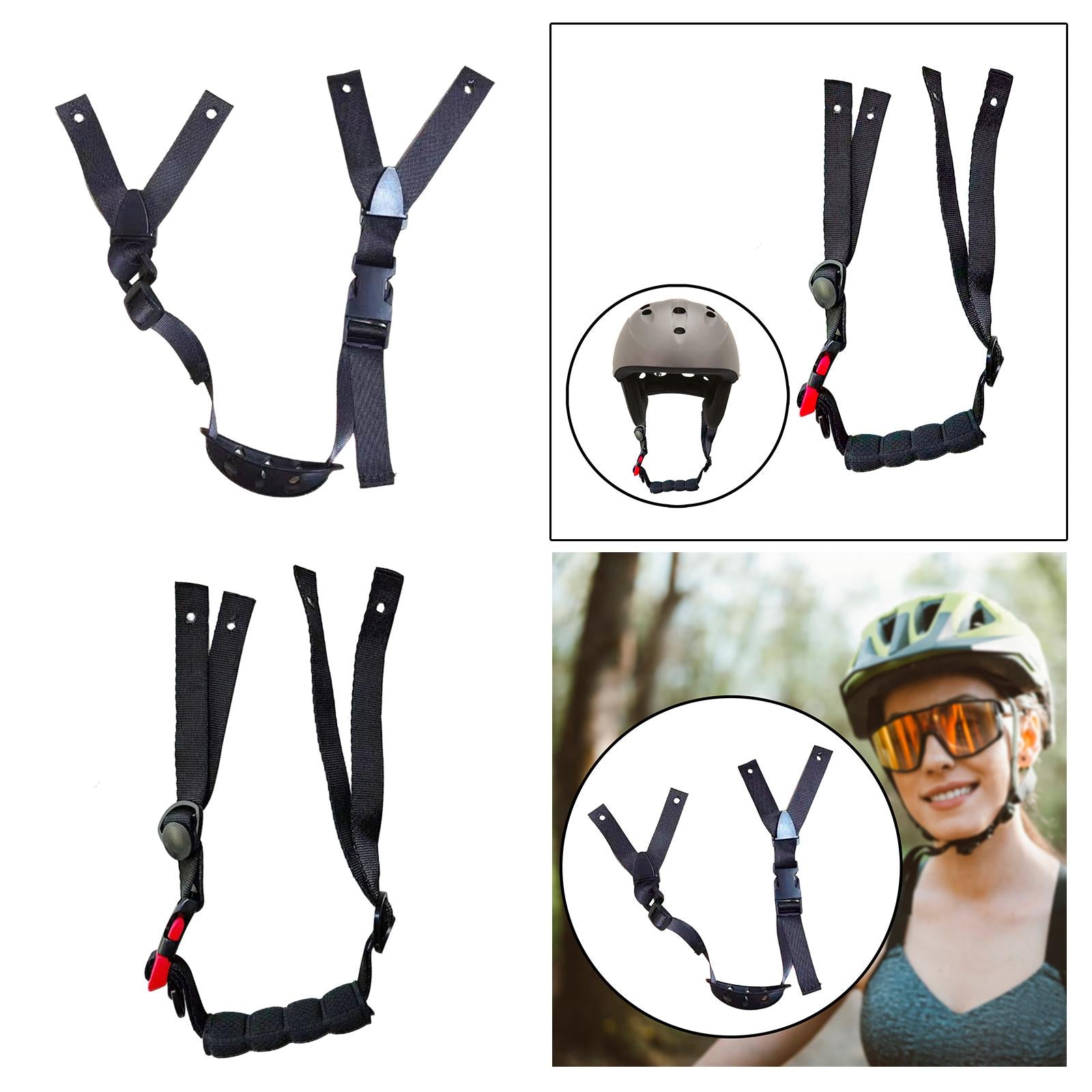 3xHard Hat Chin Straps with Buckle for Most Hard Hats Safety Helmet Chin Strap ABS Chin Cup