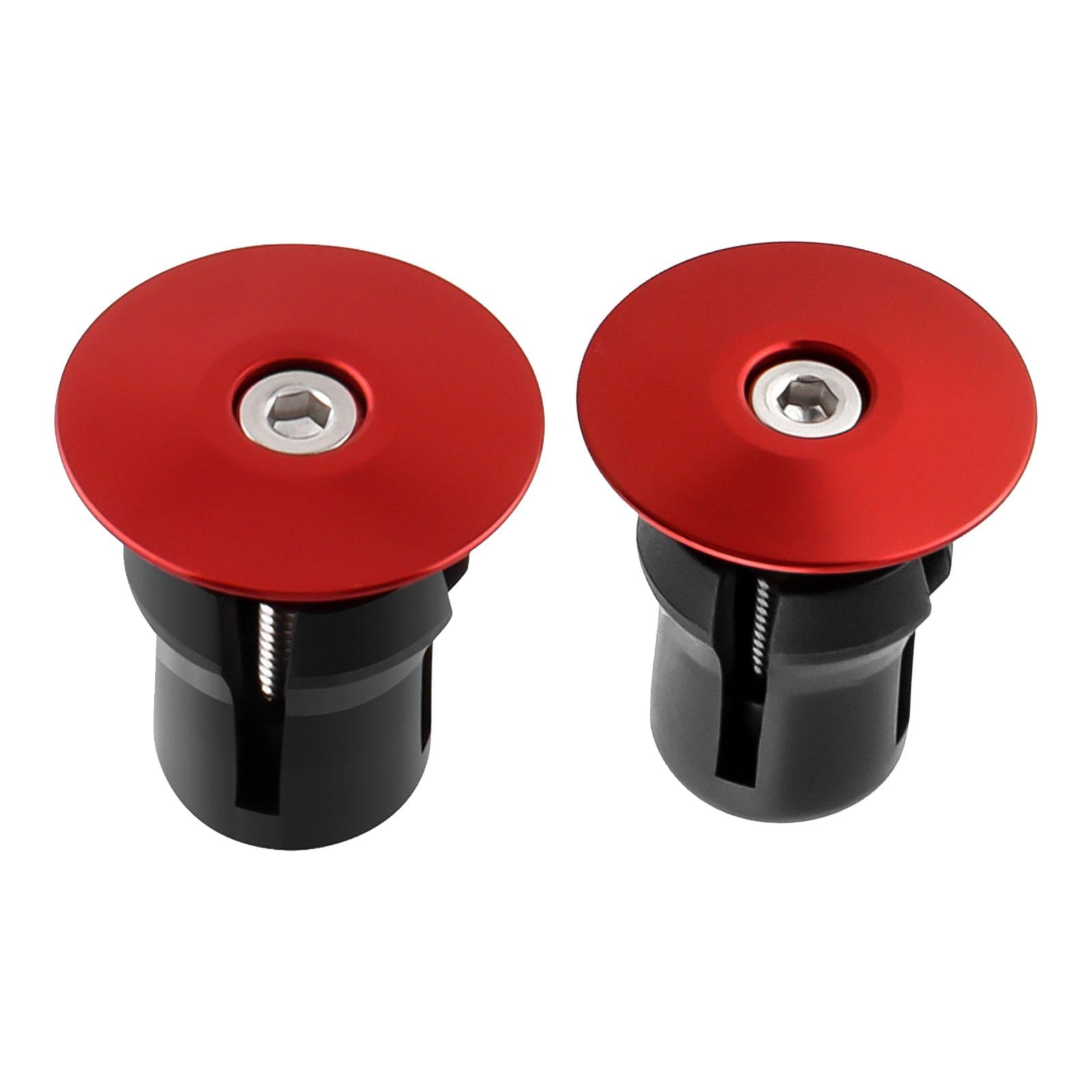 3x2x Bike Handle Bar Plugs Cap Bikes Bar End Plugs for BMX Cycling Most Bicycle Red No Mark