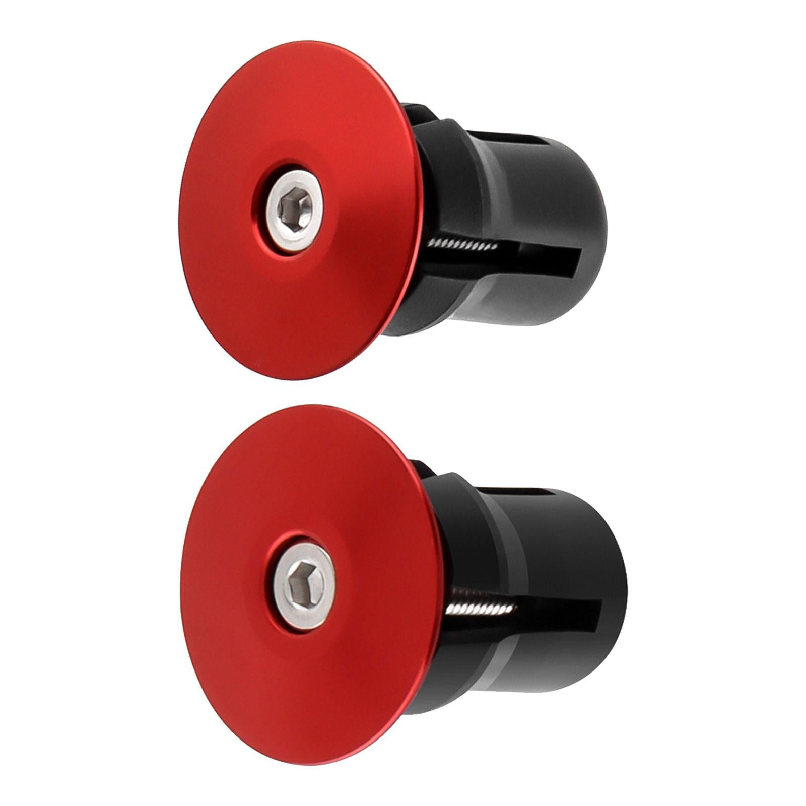4x2x Bike Handle Bar Plugs Cap Bikes Bar End Plugs for BMX Cycling Most Bicycle Red No Mark