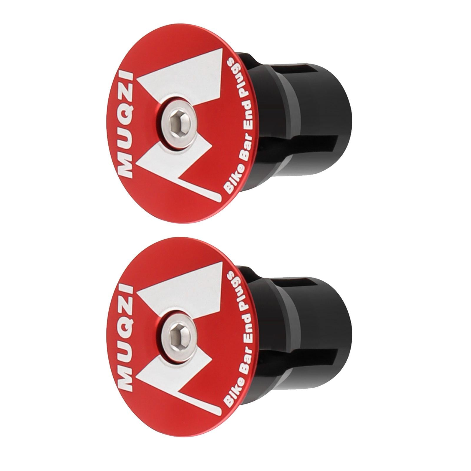 3x2x Bike Handle Bar Plugs Cap Bikes Bar End Plugs for BMX Cycling Most Bicycle Red M Marks