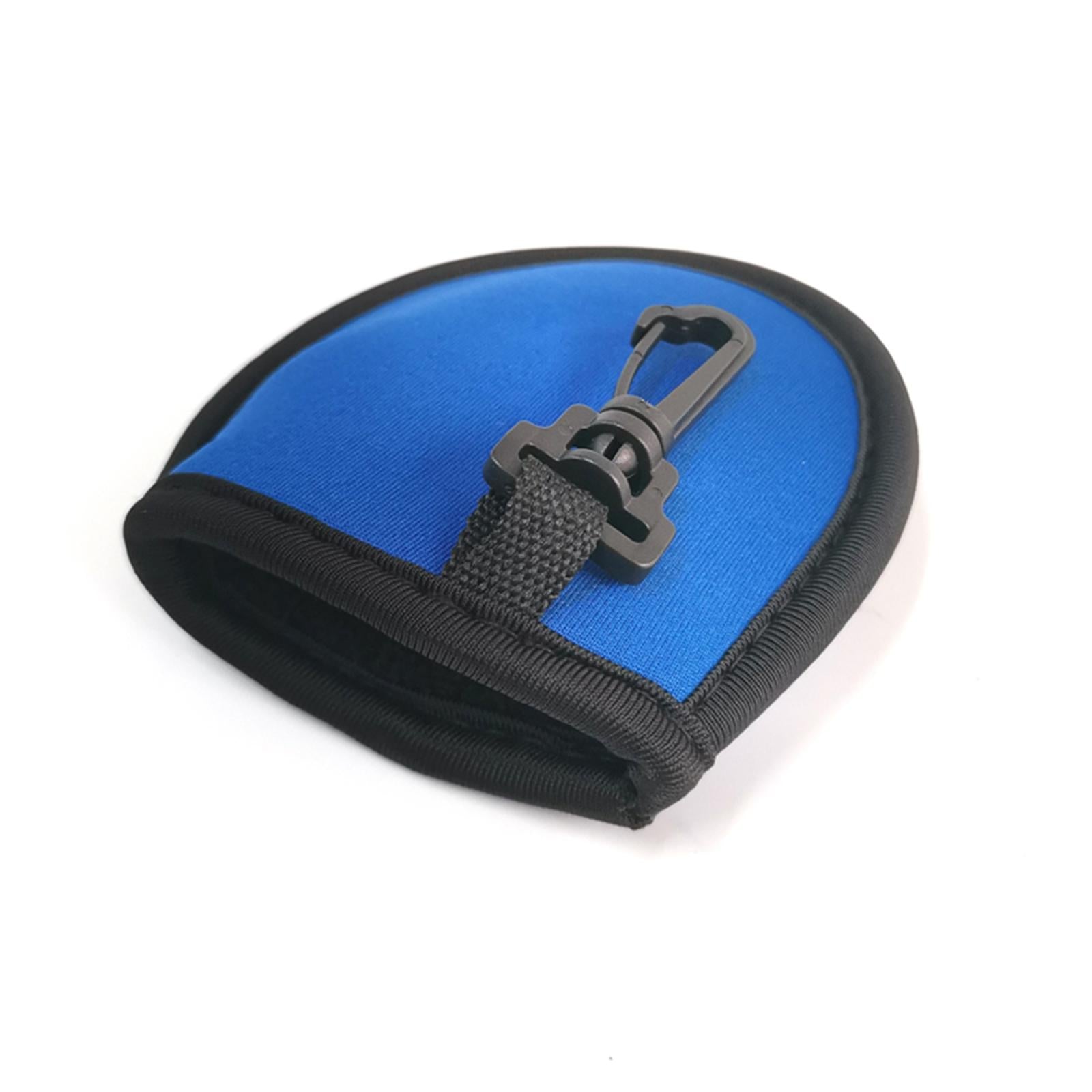 5xGolf Ball Cleaner with Clip Portable Golf Ball Wiping Golf Ball Cleaning Bag Blue