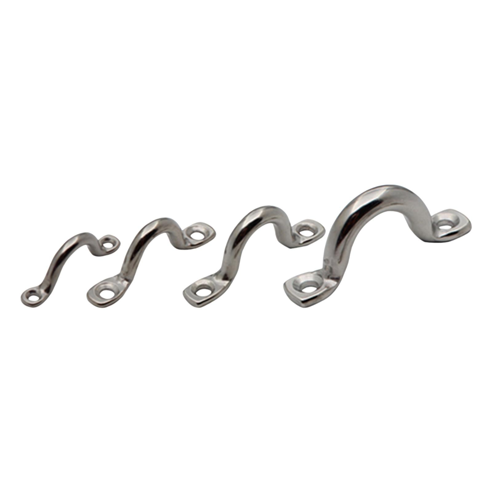 4xBoat Top Pad Eye Stainless Steel Bungee Deck Loops Tie Down for Boats Kayaks 4MM